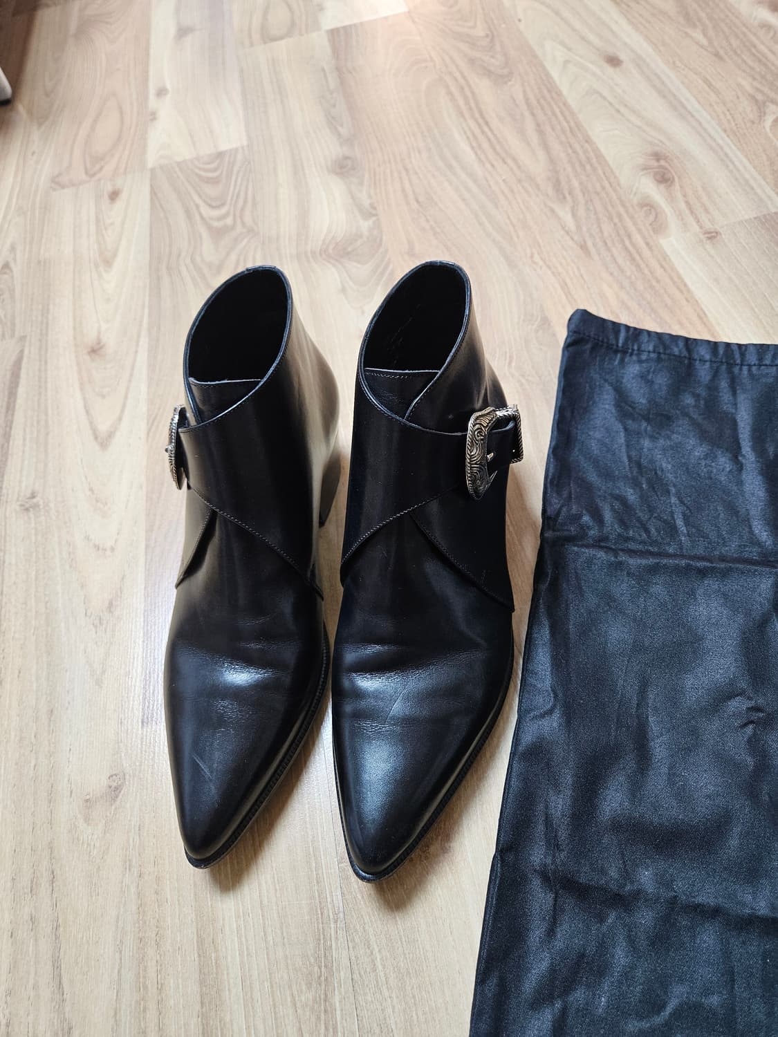 생로랑 덕키스 웨스턴 부츠 블랙 상품이미지2