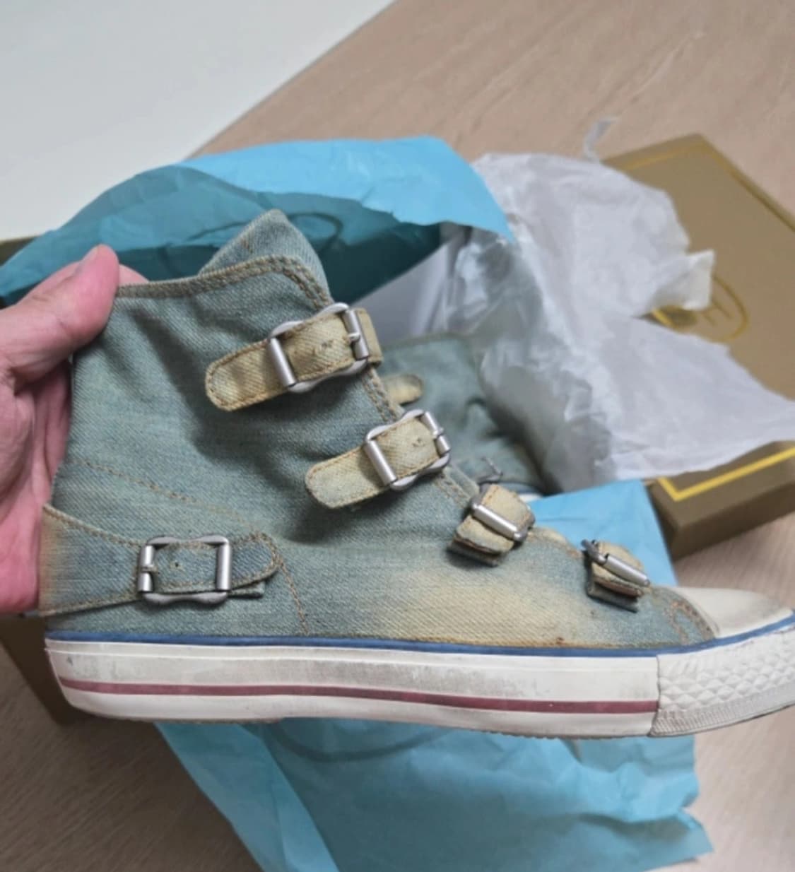 Ash 하이탑 스니커즈 빈티지 데님 36 상품이미지4