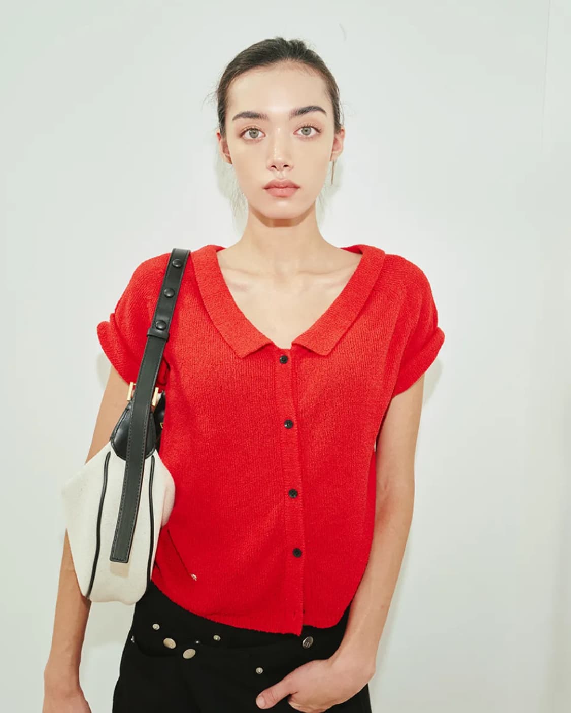 oui mais non 반팔 니트 상품이미지1