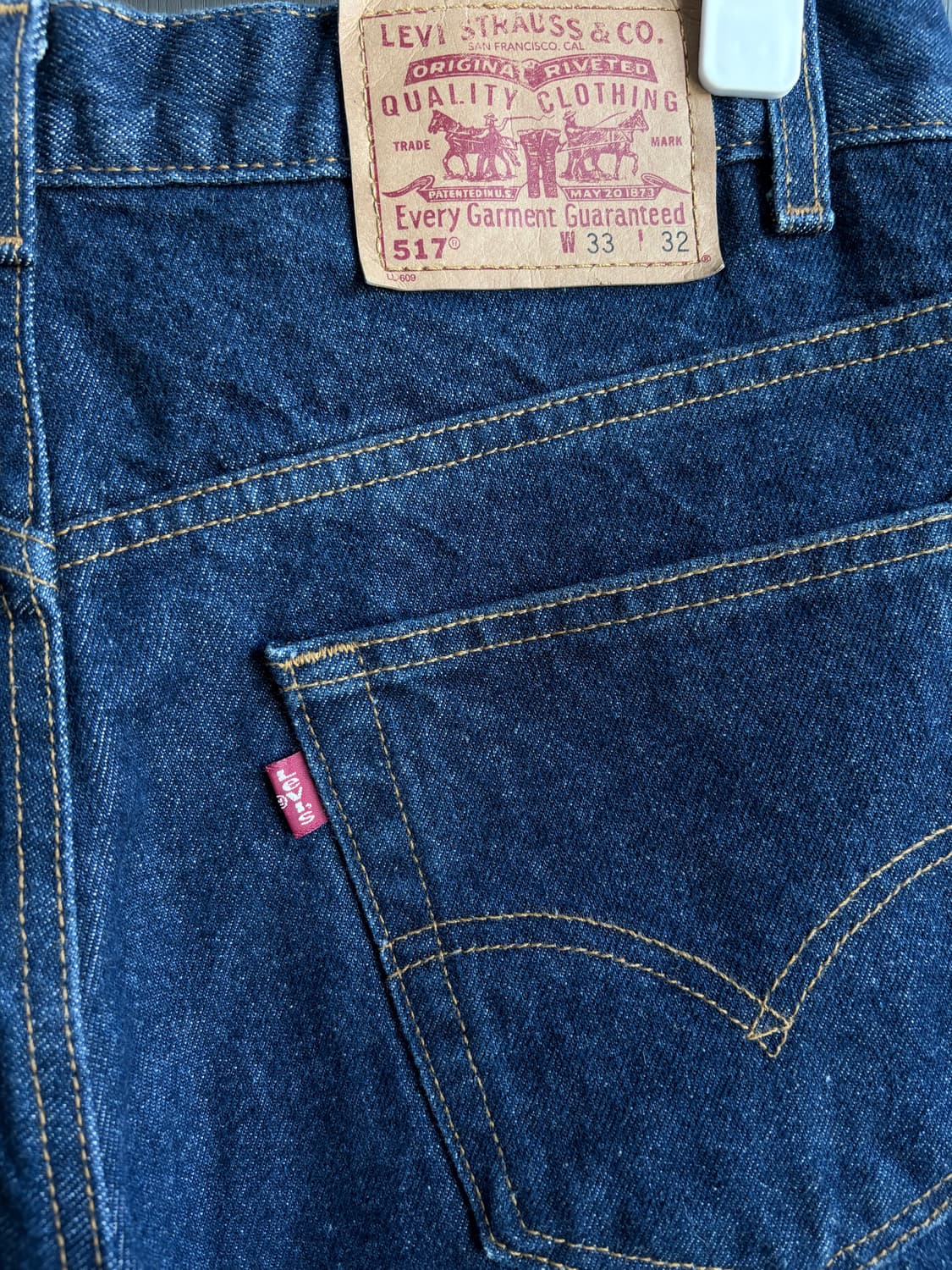 (33x32) 00s 리바이스 517 부츠컷 인디고 생지 데님 상품이미지4