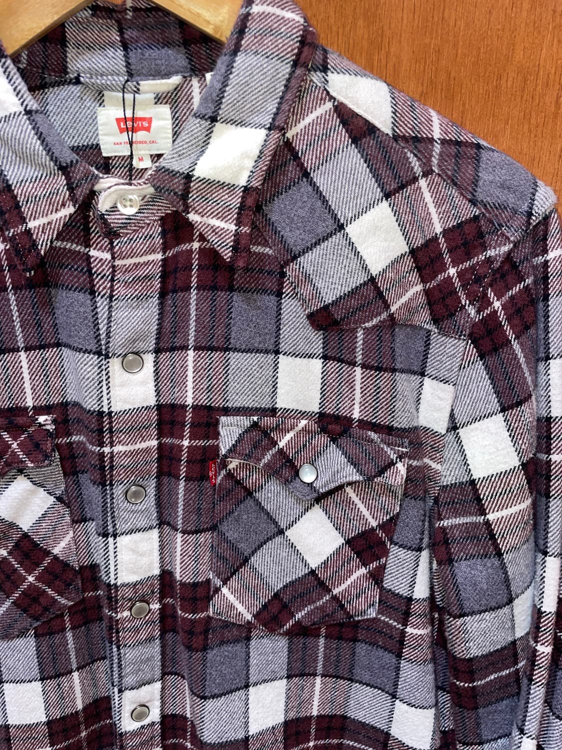 (M) Levi's 리바이스 플란넬 체크 웨스턴 셔츠 상품이미지5
