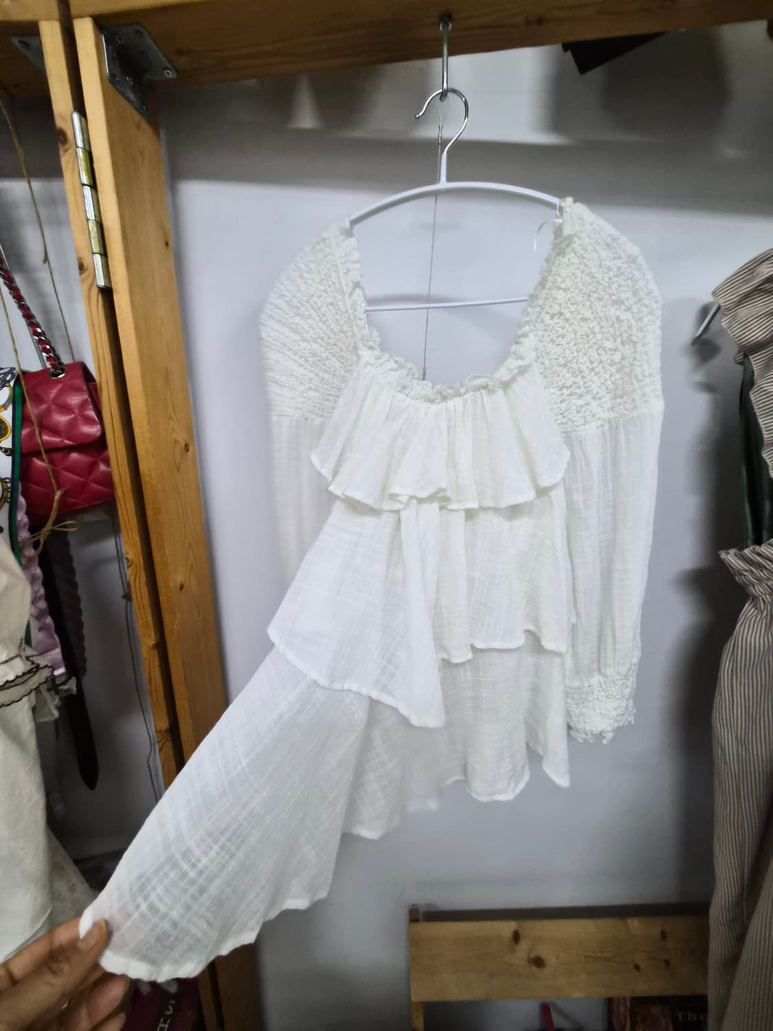 랩 프릴 점프수트.자라 에스닉 프릴 블라우스 상품이미지9