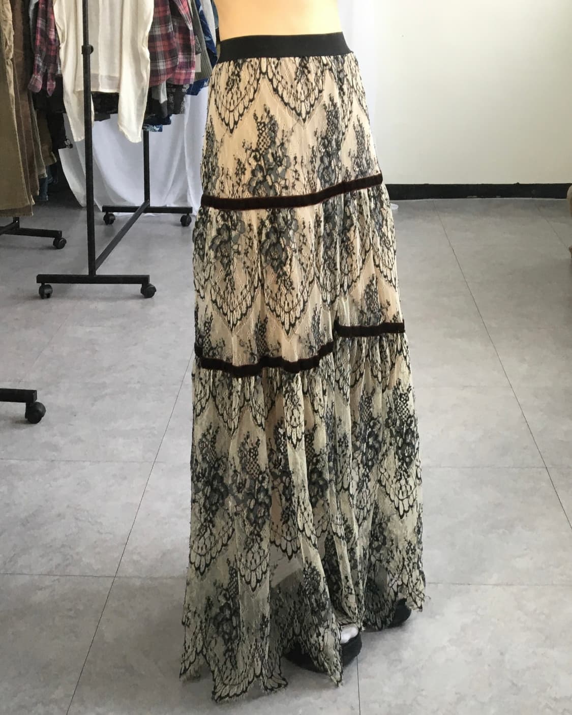 Ornament pattern lace skirt 상품이미지5