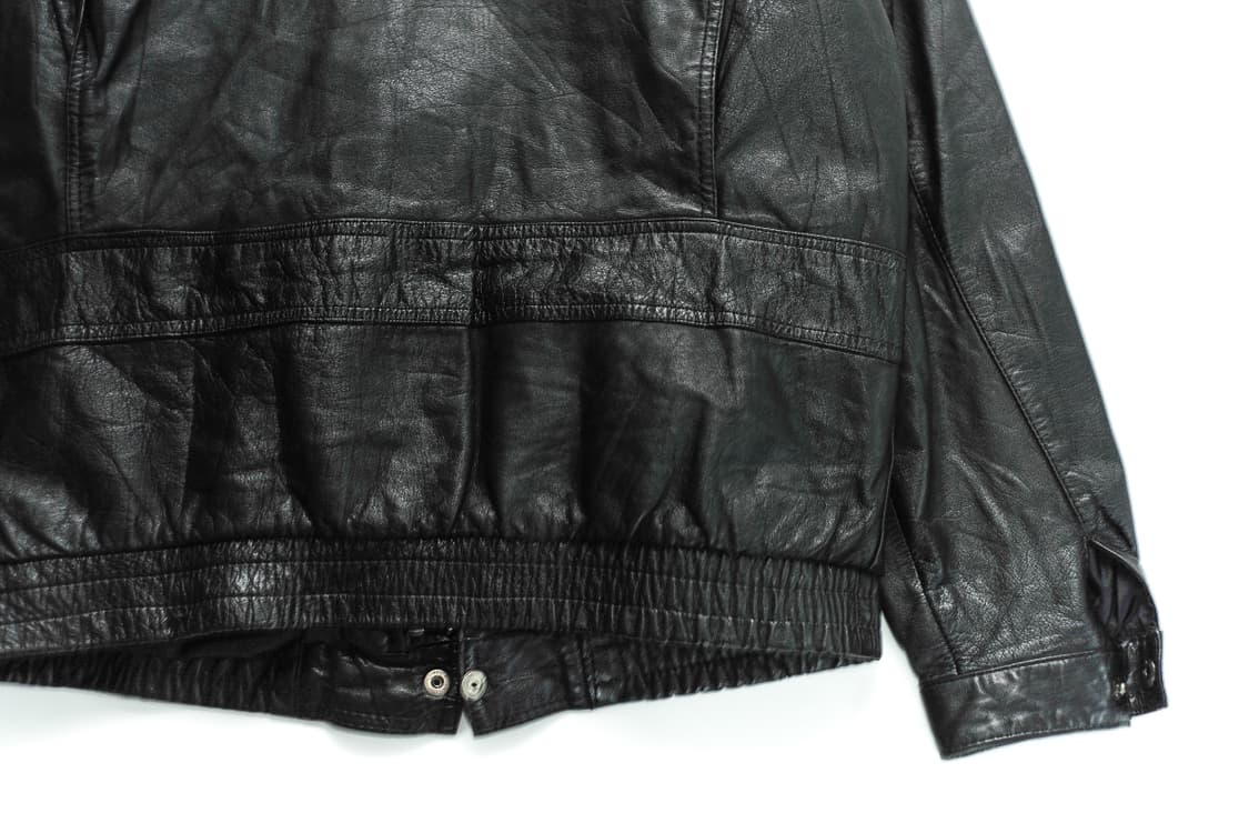 LEATHER BOMBER JACKET black 상품이미지9