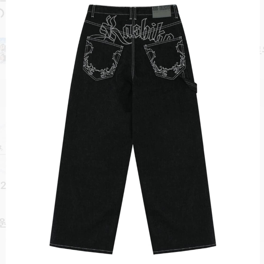 kashiko 카시코 엠브로이드 논페이스 데님 팬츠 상품이미지1