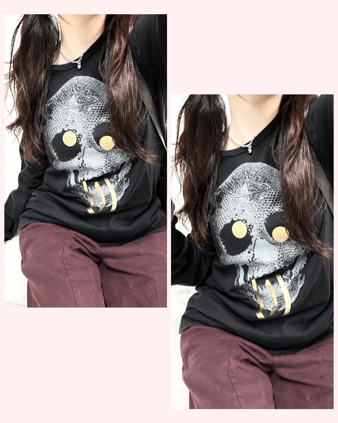 비비안웨스트우드 스컬 블랙 롱슬리브 상품이미지1