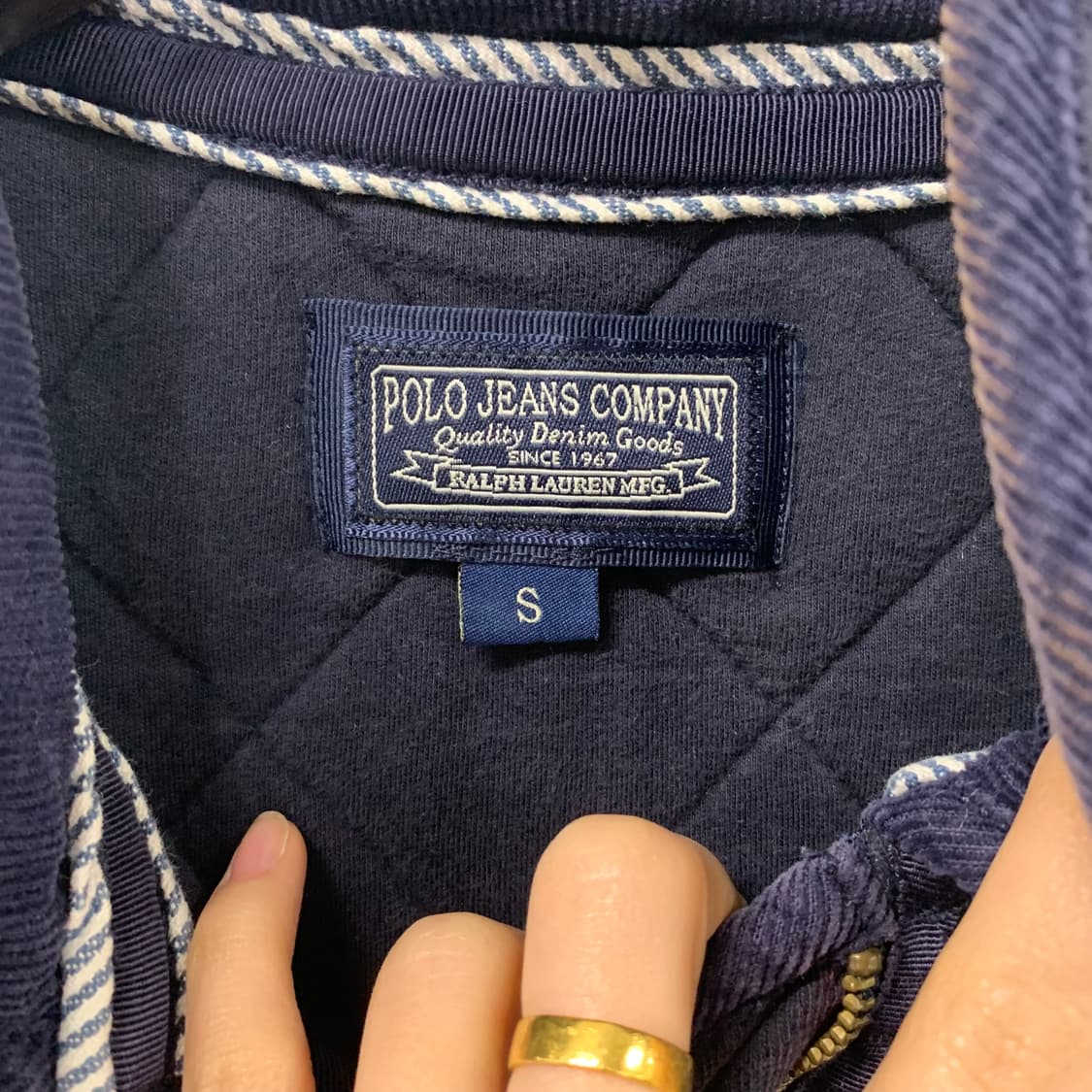 폴로 진스 네이비 퀼팅 자켓 상품이미지5