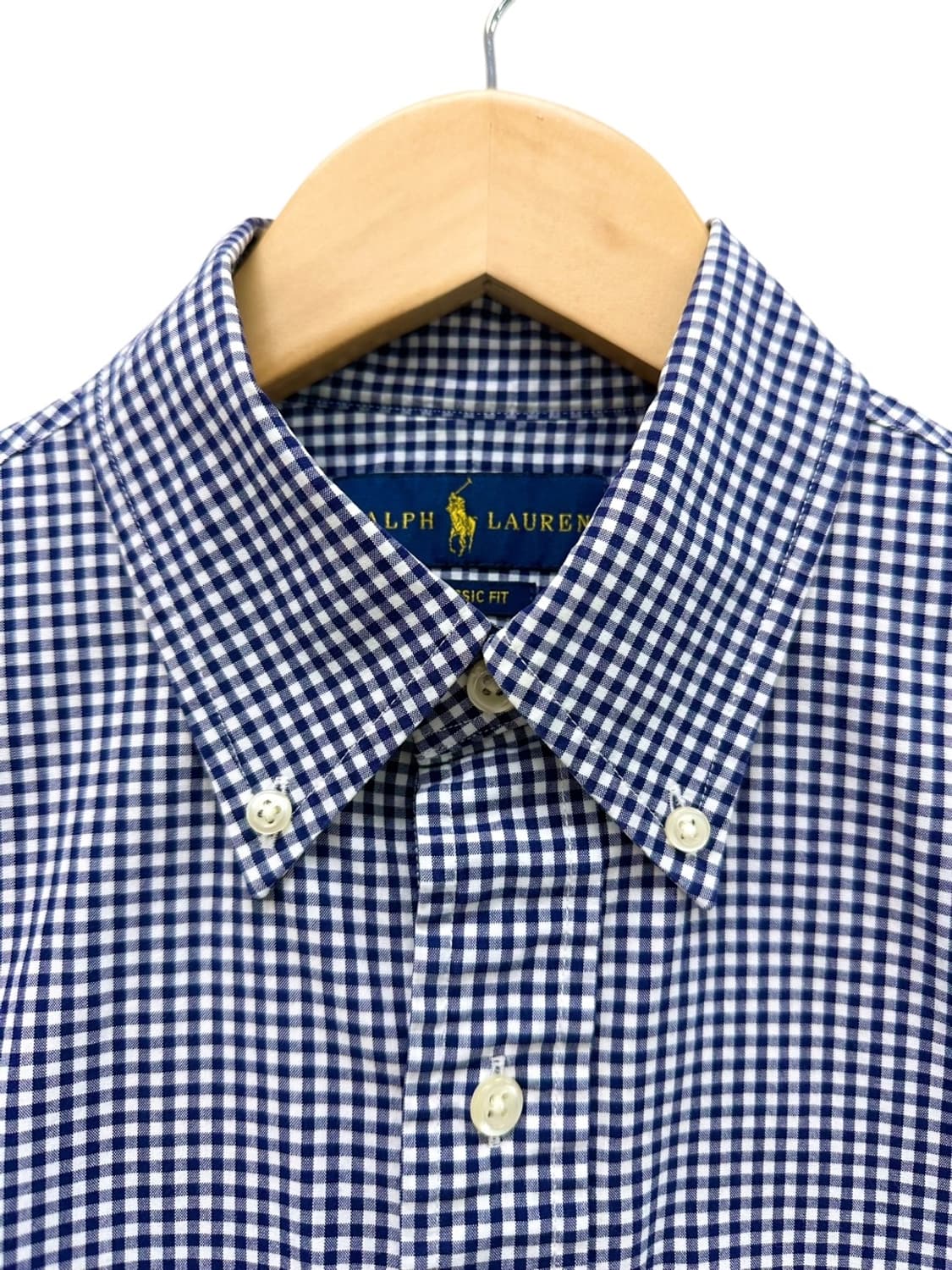 폴로 체크셔츠 네이비 (S~M) 상품이미지3