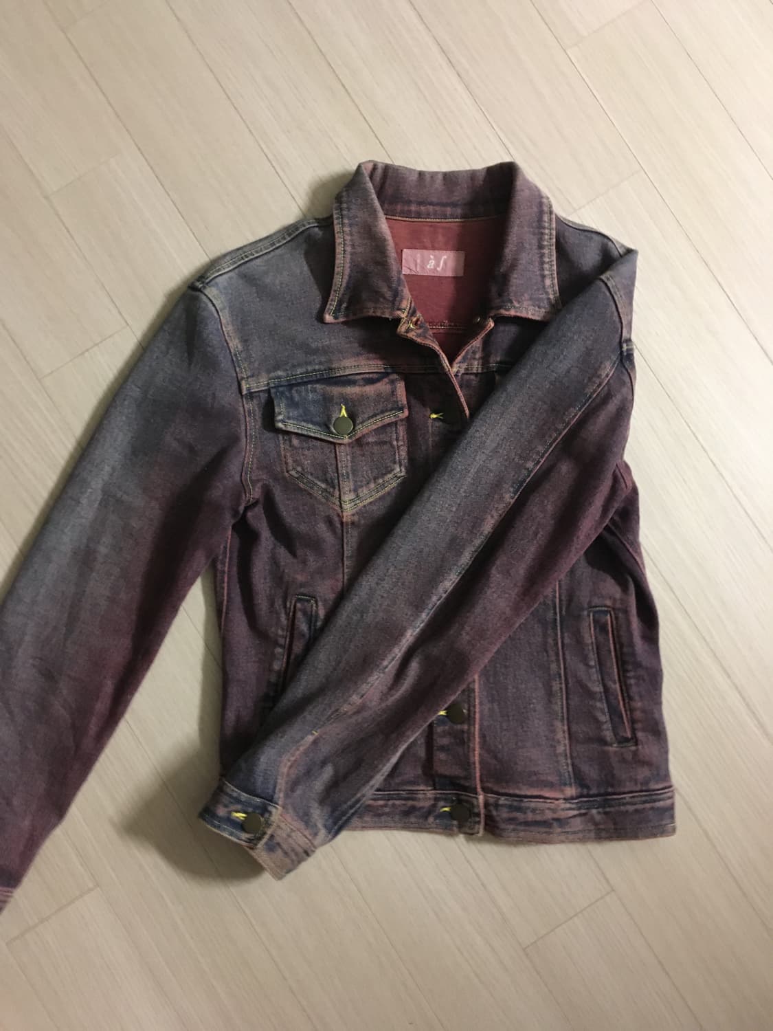 와인 스톤 워싱 트러커 상품이미지1