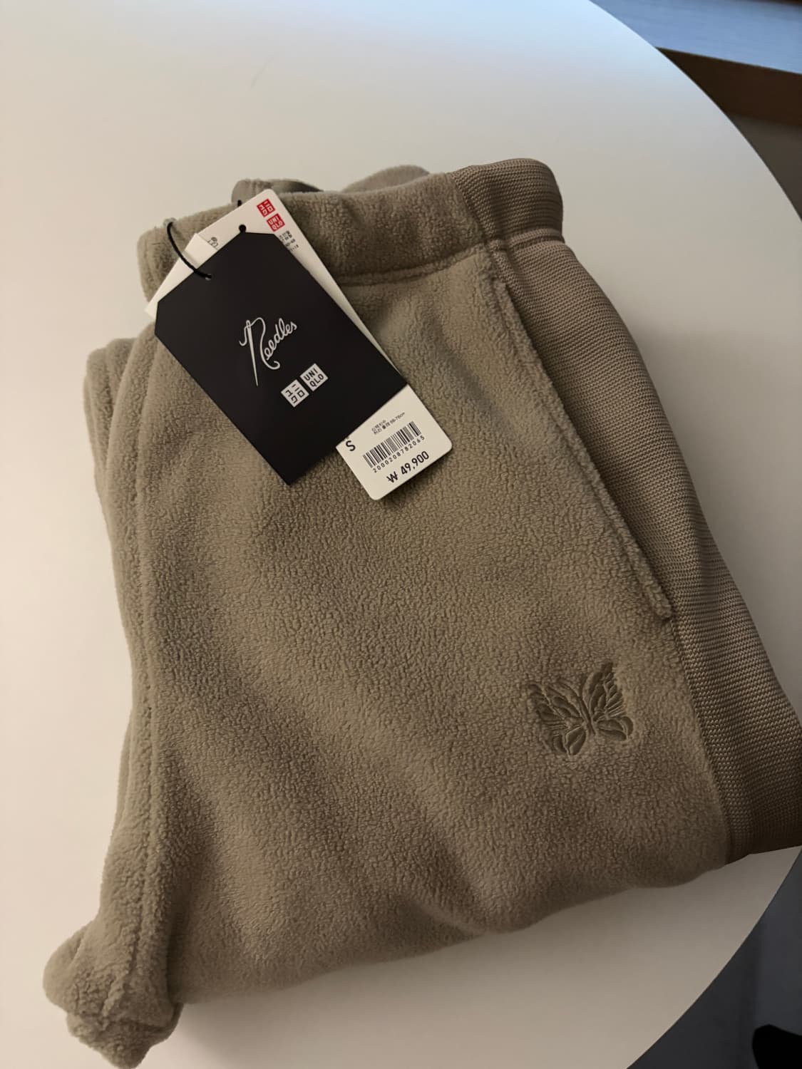 유니클로 니들스 플리스 팬츠 베이지 S 새상품 상품이미지1