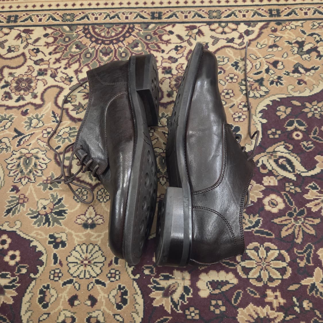 야세 홀리 홀스하이드 더비슈즈 브라운 250 상품이미지5