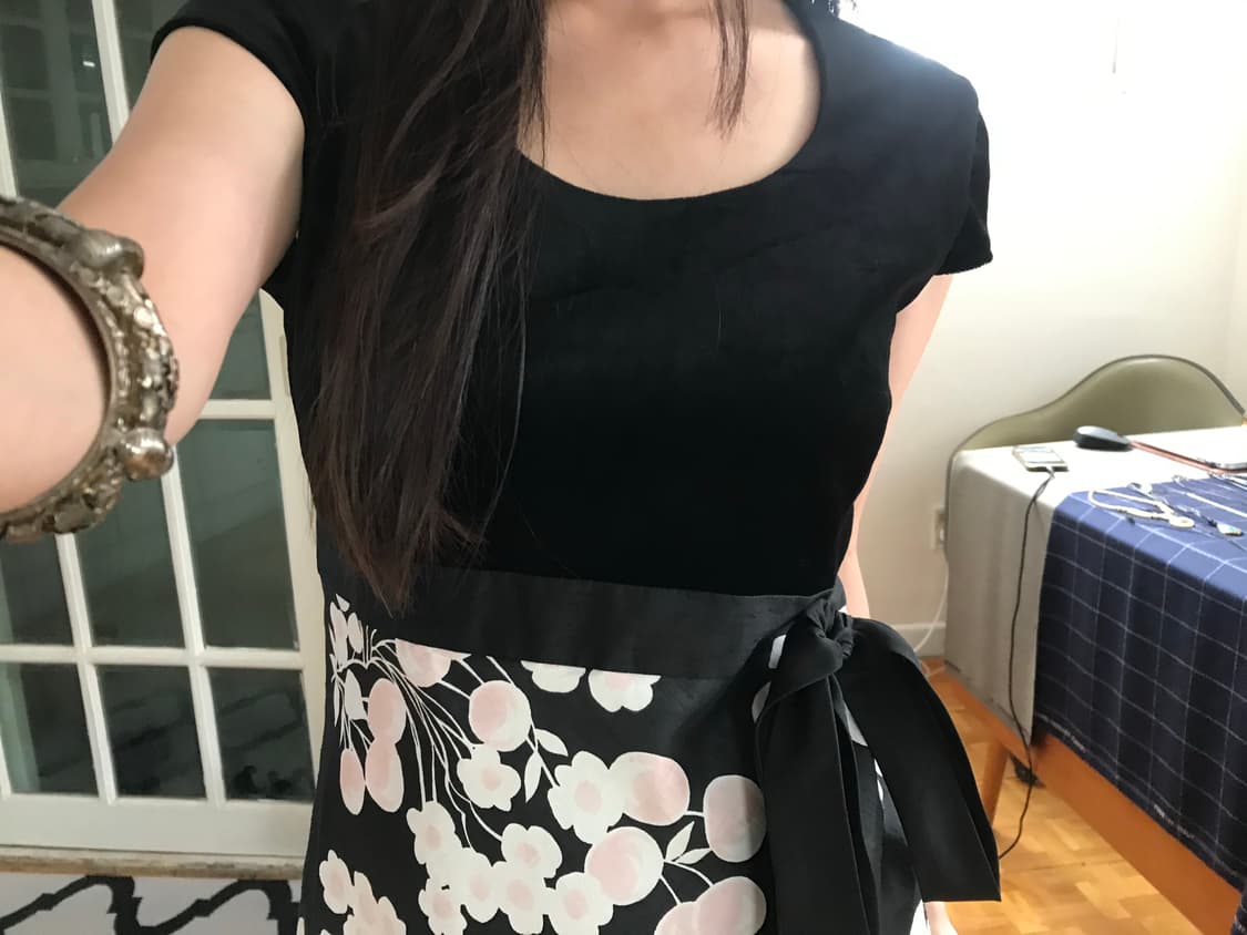 vintage velvet pattern one-piece 상품이미지5