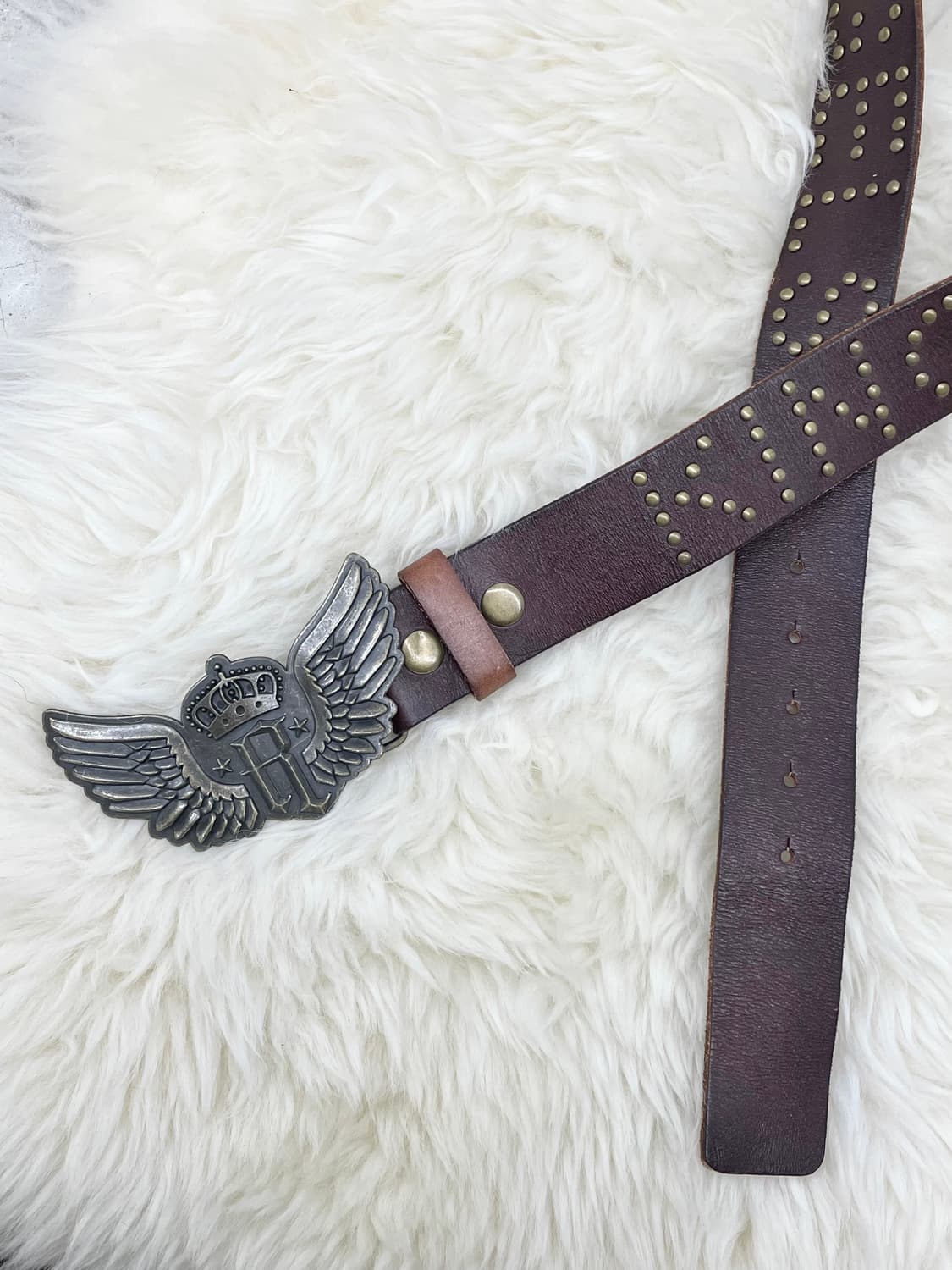 리얼레더 스터드 버클 벨트 상품이미지6