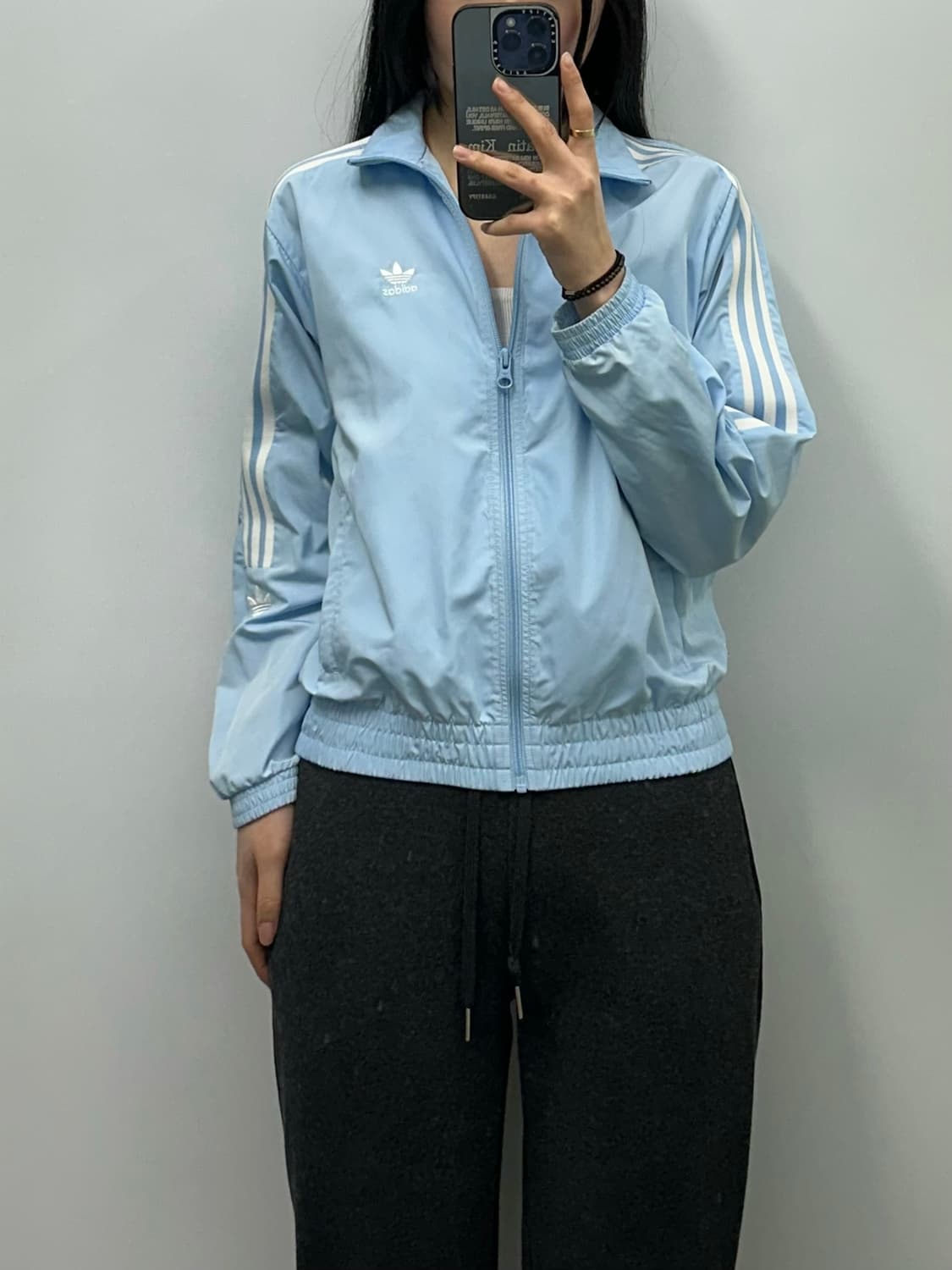 아디다스 파이어버드 스카이블루 윈드 바람막이 자켓 상품이미지1