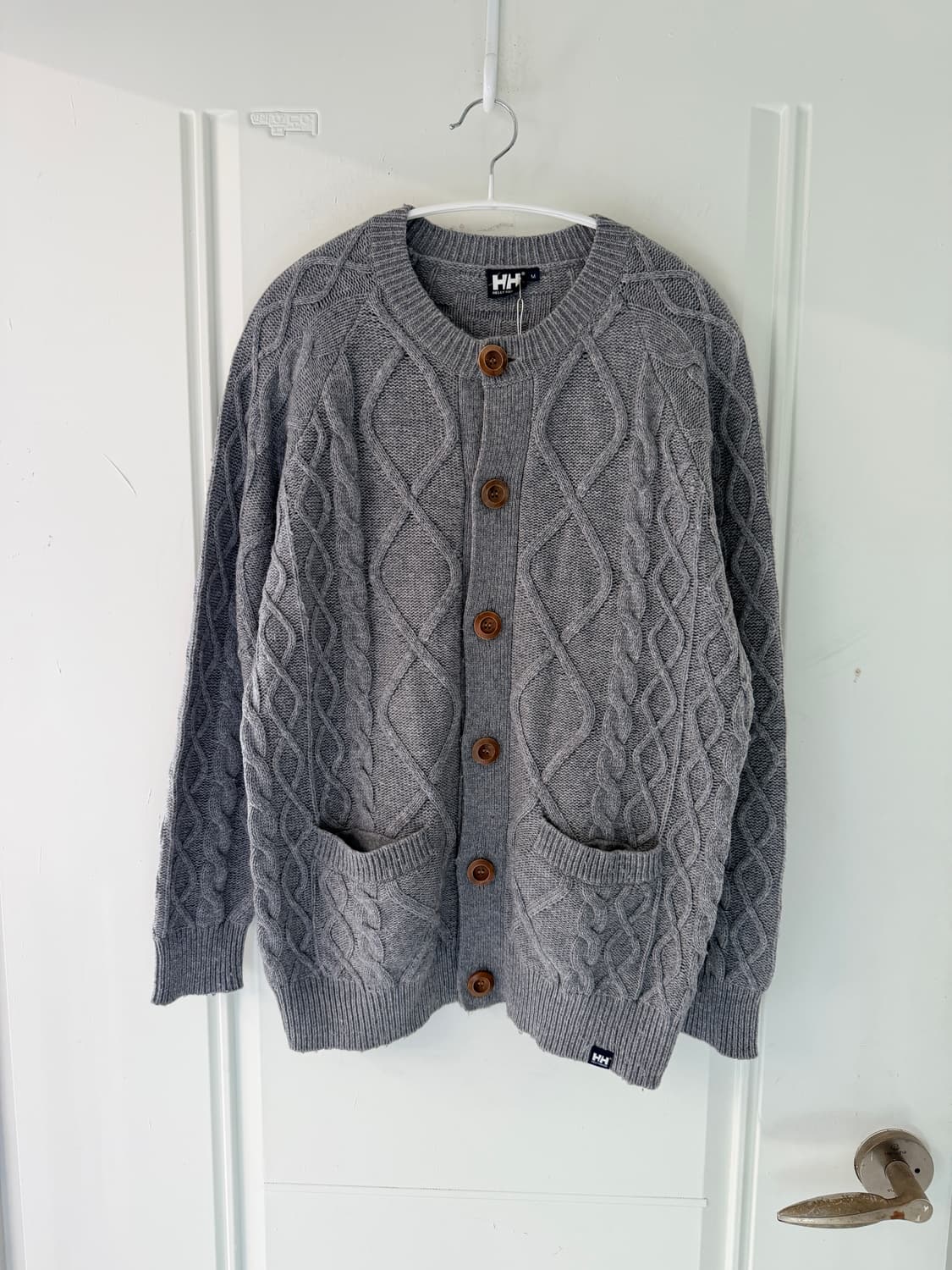 일본빈티지 Helly Hansen 그레이 니트 가디건 상품이미지6
