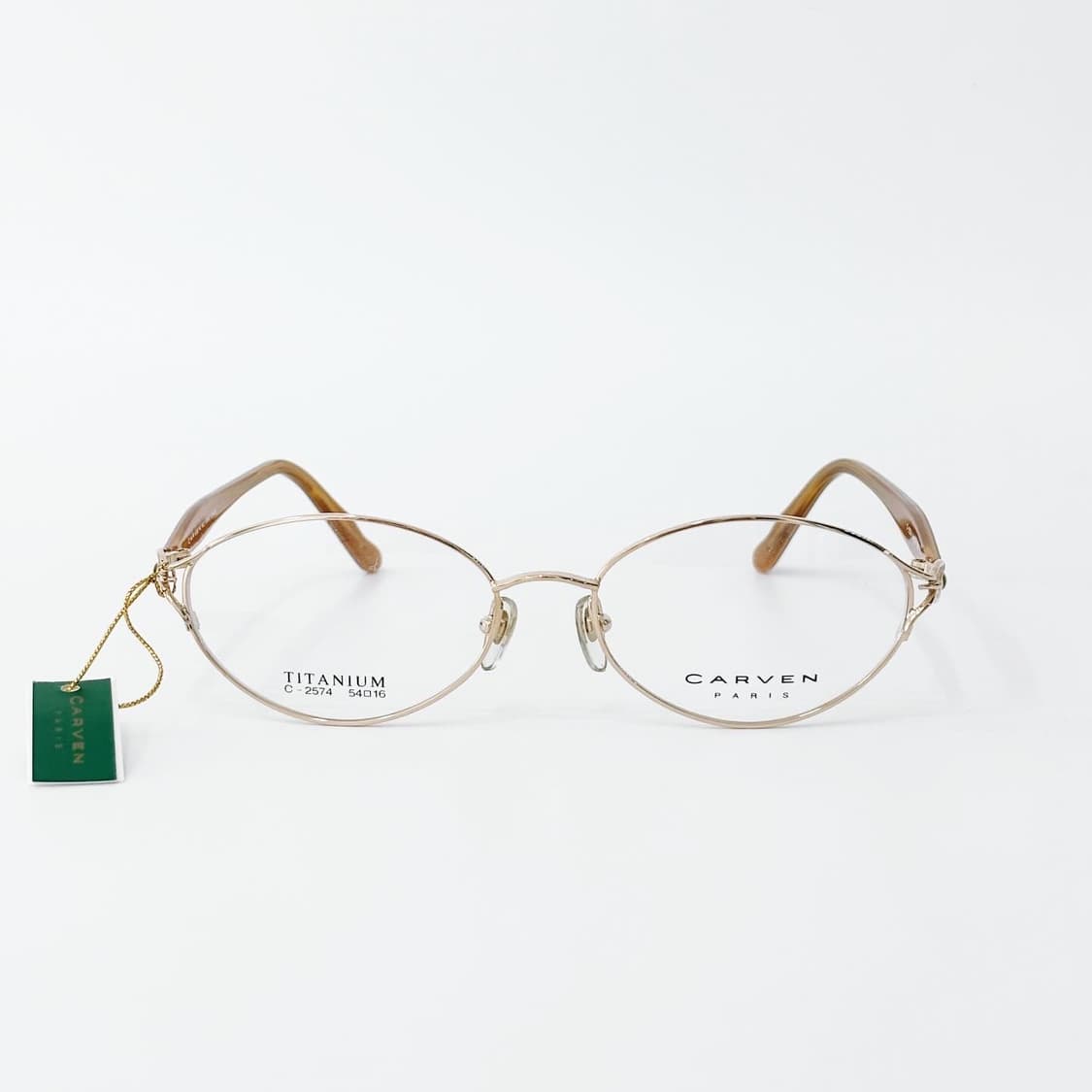 키지클럽 CARVEN 골드 로고링 메탈 데드스탁 빈티지안경 상품이미지2