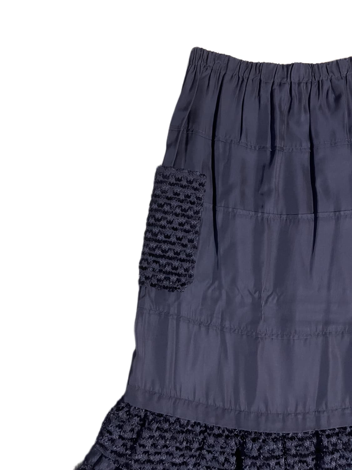 CDG Tricot AD2006 Patchwork Cupra Skirt 상품이미지4