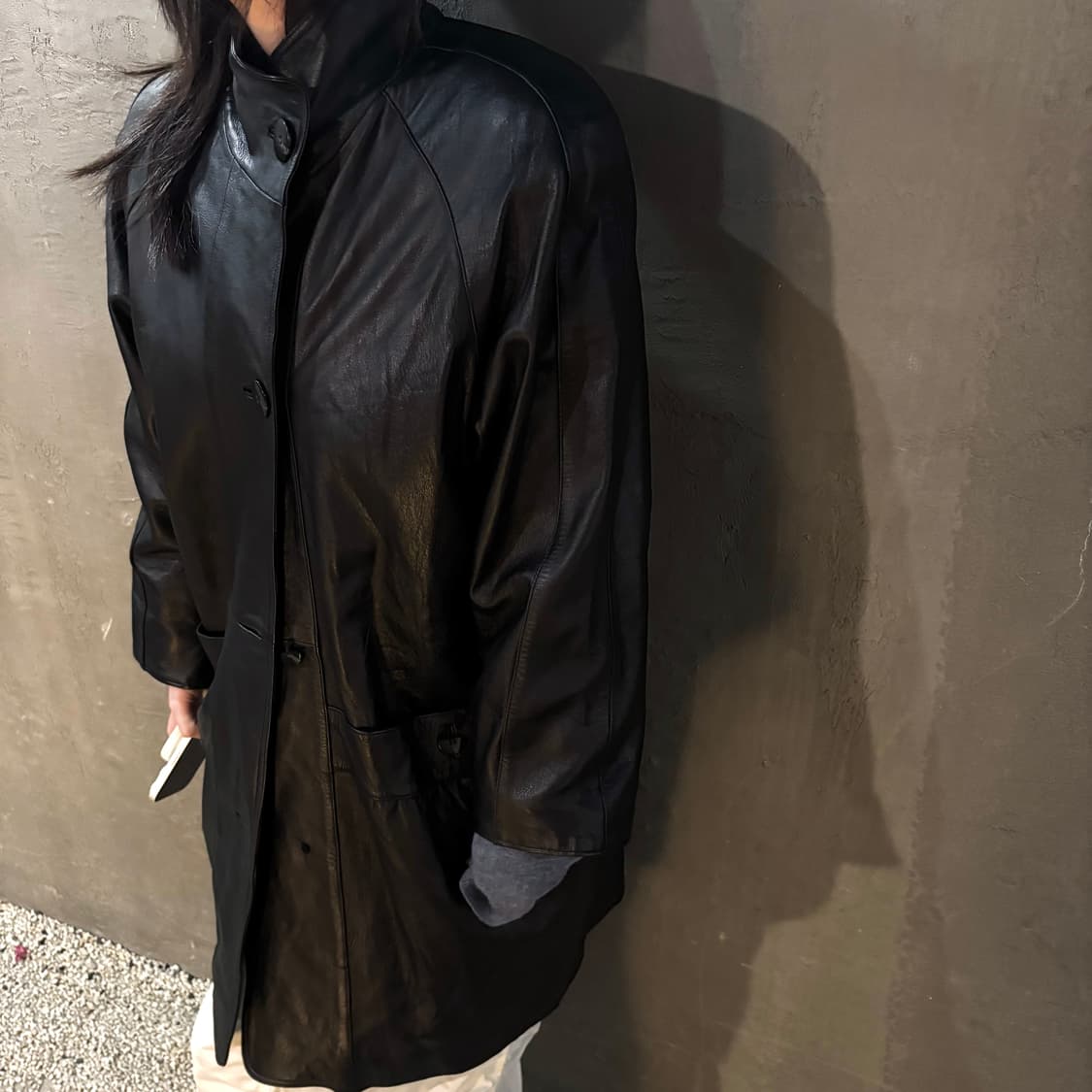 vtg lambskin wrap carcoat 상품이미지2