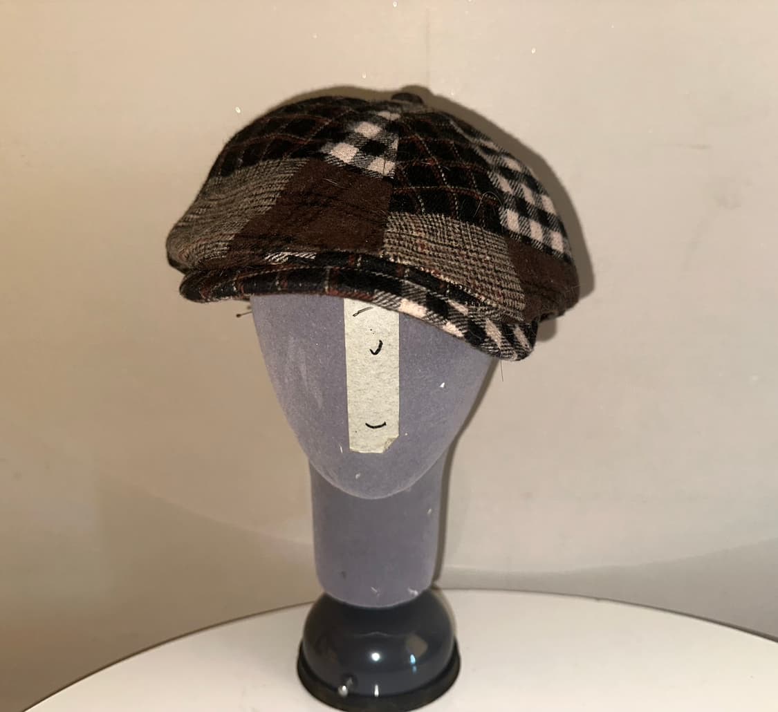 빈티지 체크 베레모 상품이미지1