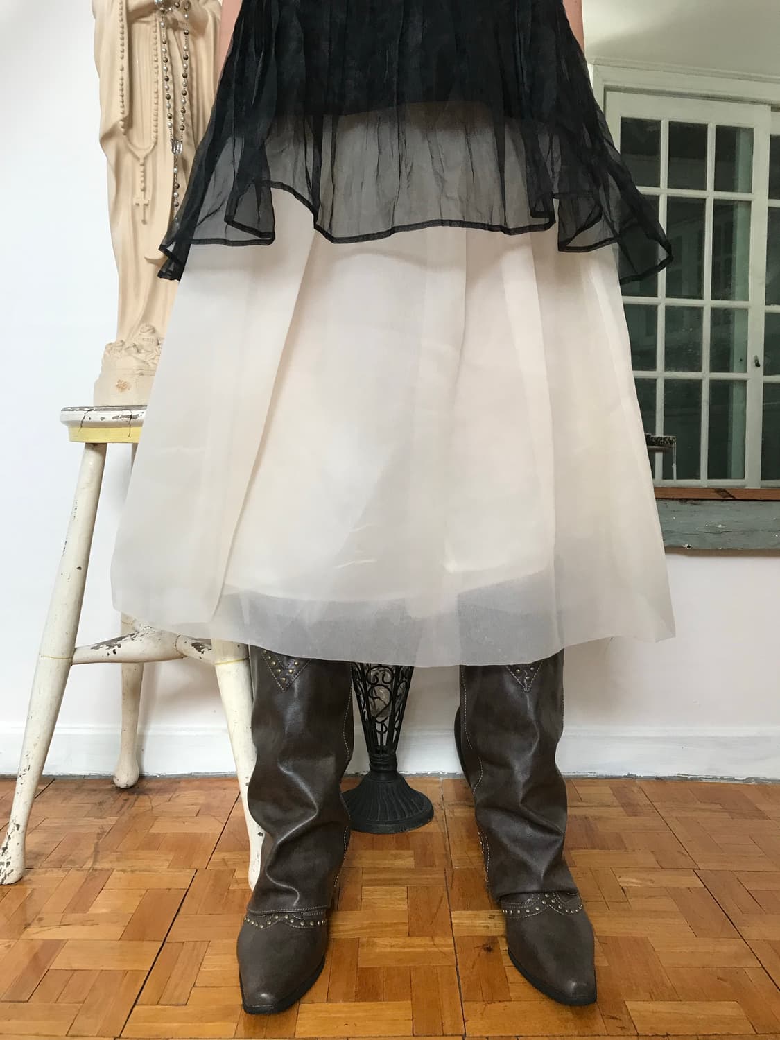 vintage pleats sleeveless 상품이미지5