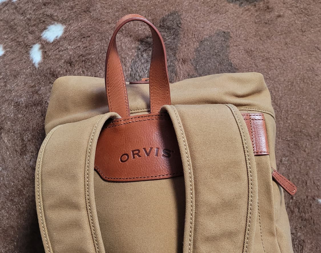 미국 직구 새제품 오르비스 하드 캔버스 가죽 백팩 상품이미지6
