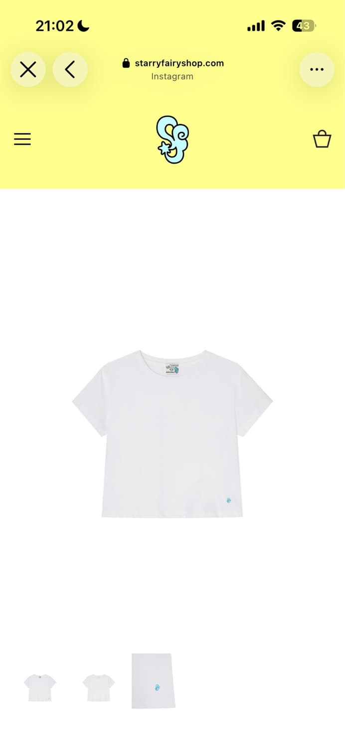 스테리페어리샵 Symbol Mini T-Shirt White 상품이미지1