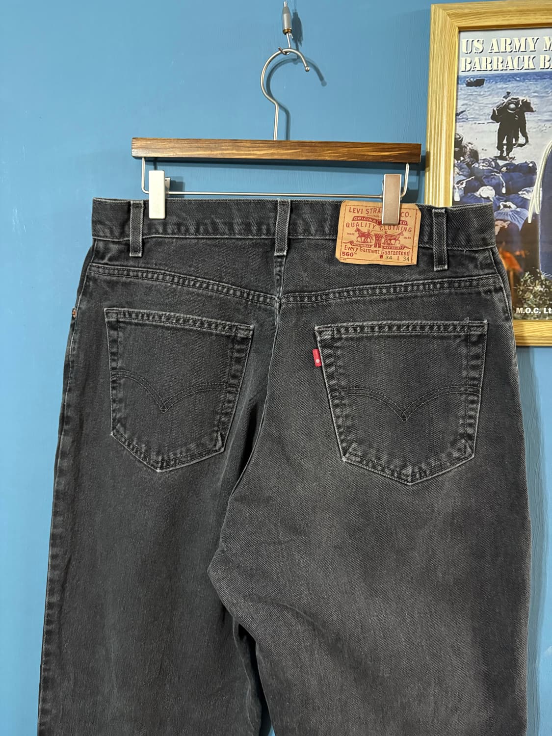 90-00‘s USA Levis 560 Black Denim Pant. 상품이미지7