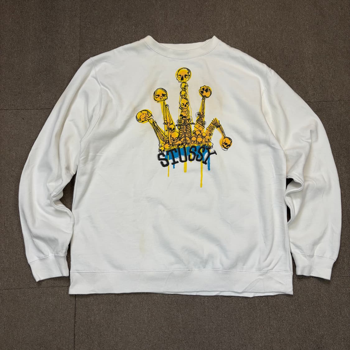 00s stussy 스투시 스컬크라운 맨투맨 L 상품이미지1