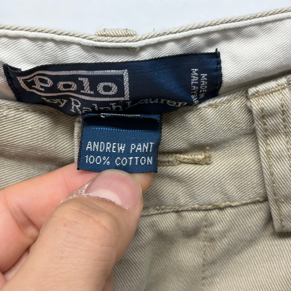 90S 폴로 앤드류핏 투턱 치노팬츠 상품이미지6
