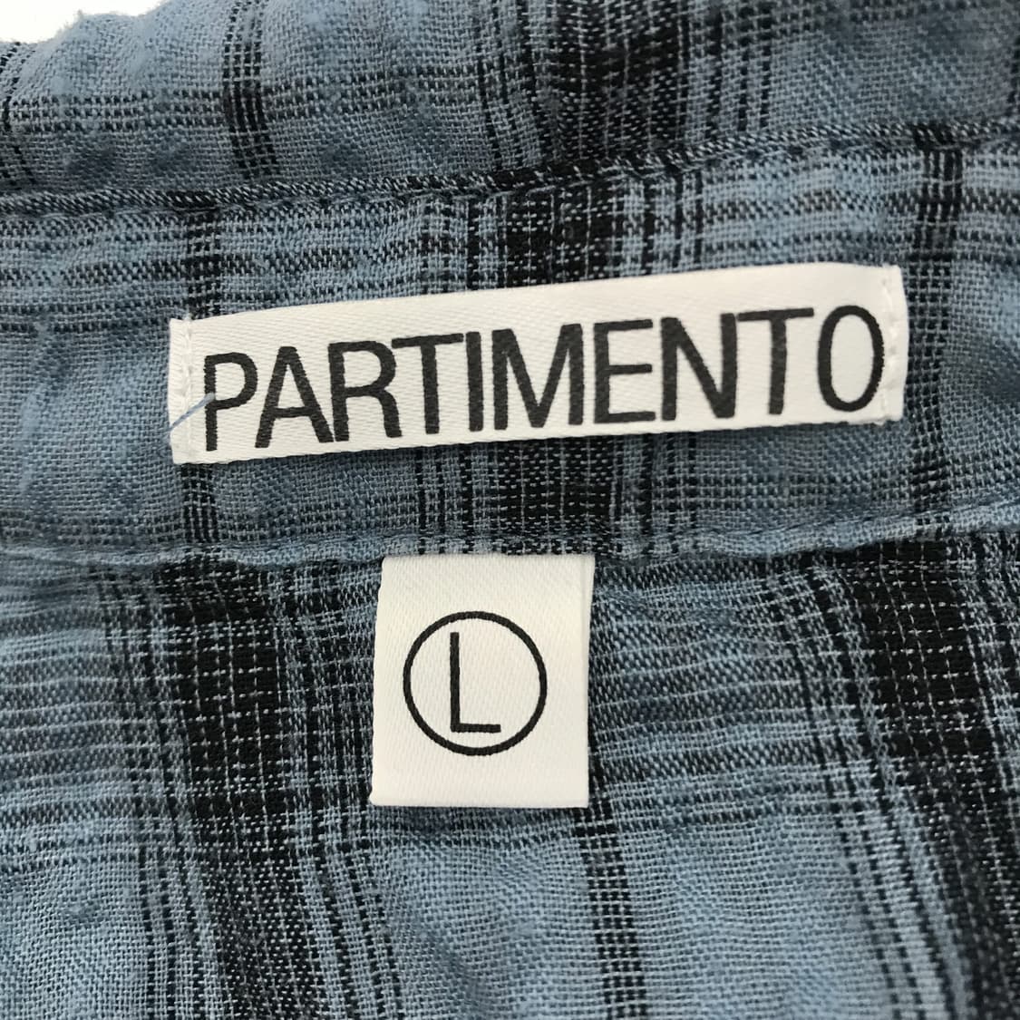 파르티멘토 링클 체크 롤업 반팔셔츠 그린 [L] 상품이미지4