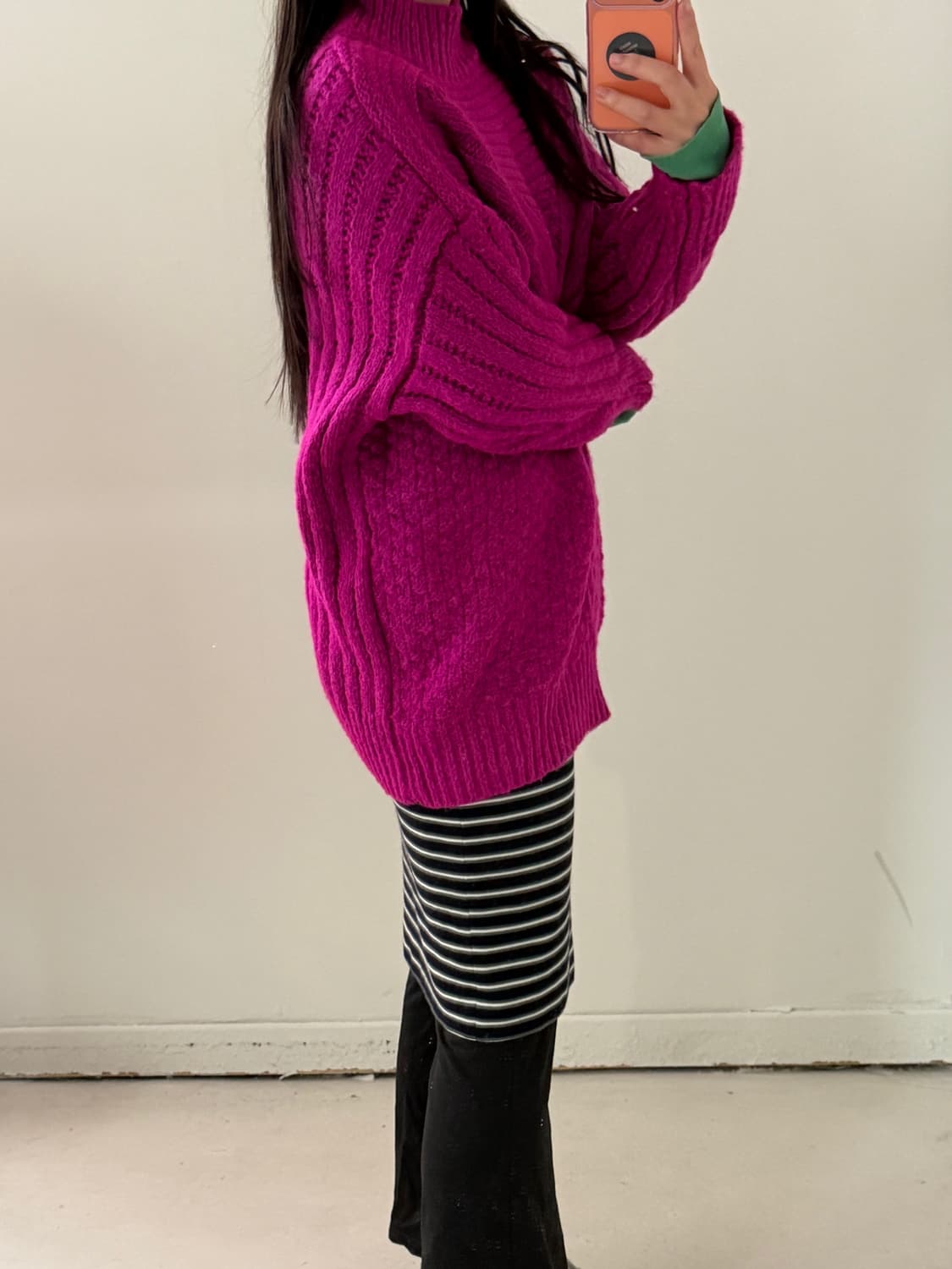 일본빈티지 핫핑크 스웨터 니트 상품이미지2