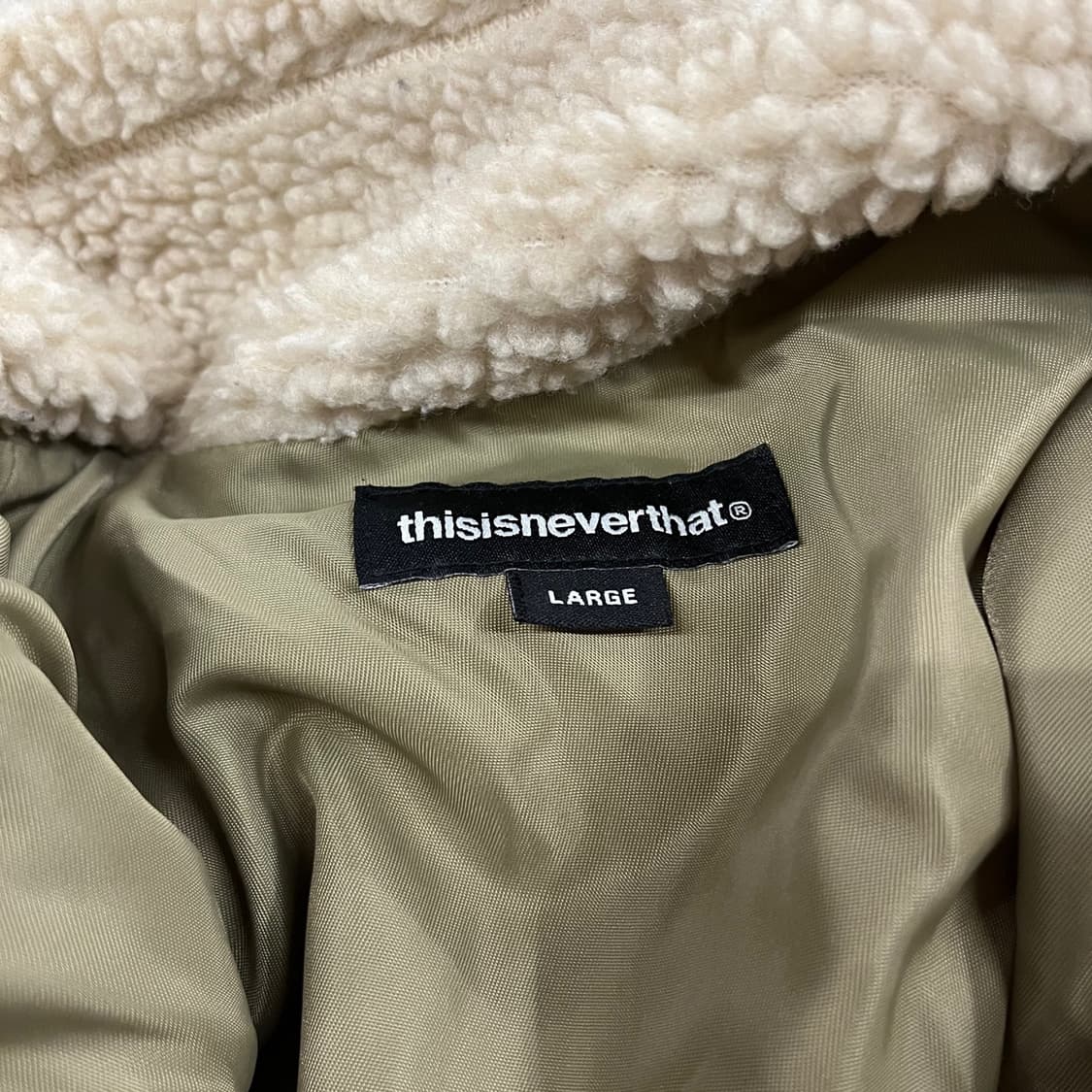 디네댓 베이지 카키 후리스  상품이미지5