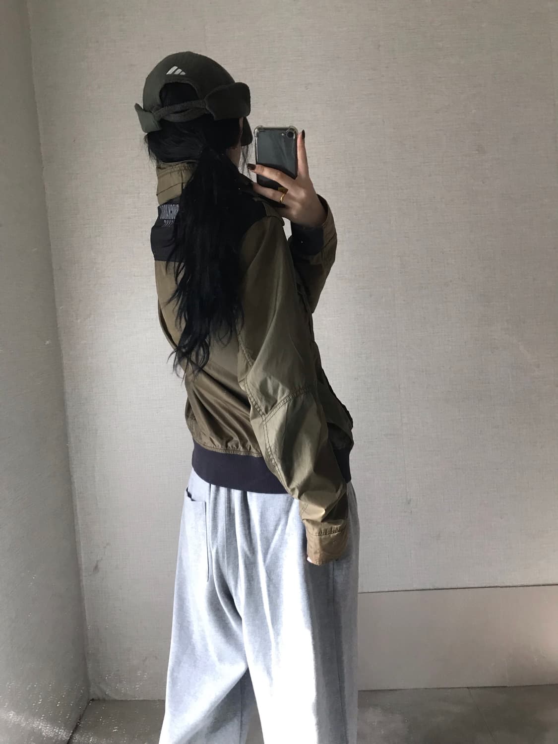 버카루 카키 워시드 유틸리티 자켓 상품이미지5