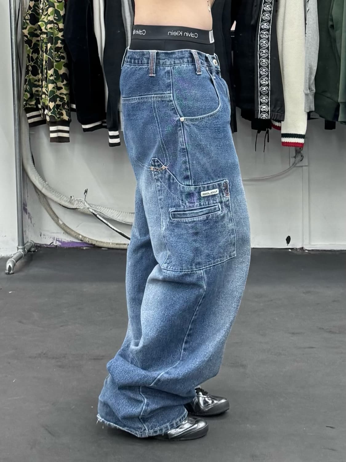 션 존 싱글포켓 올드스쿨 데님팬츠 상품이미지1