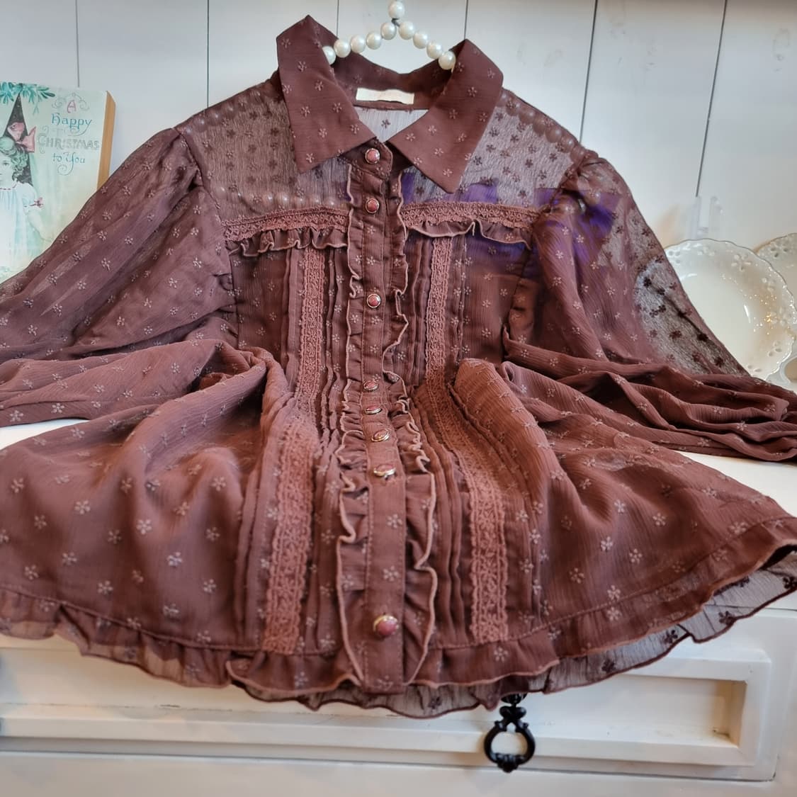 리즈리사 초코무드  블라우스 상품이미지7