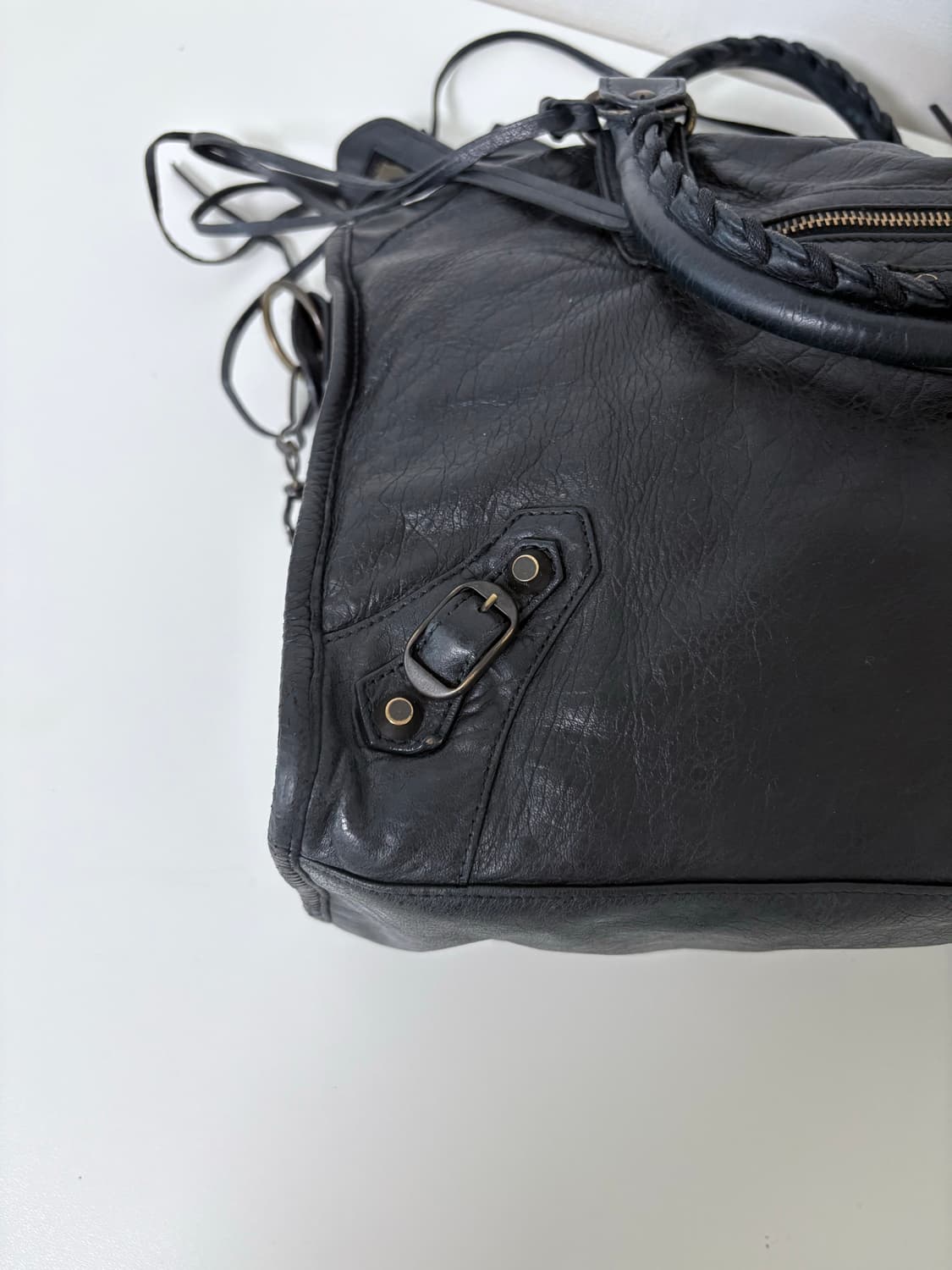 발렌시아가 시티 모터백 블랙 상품이미지6