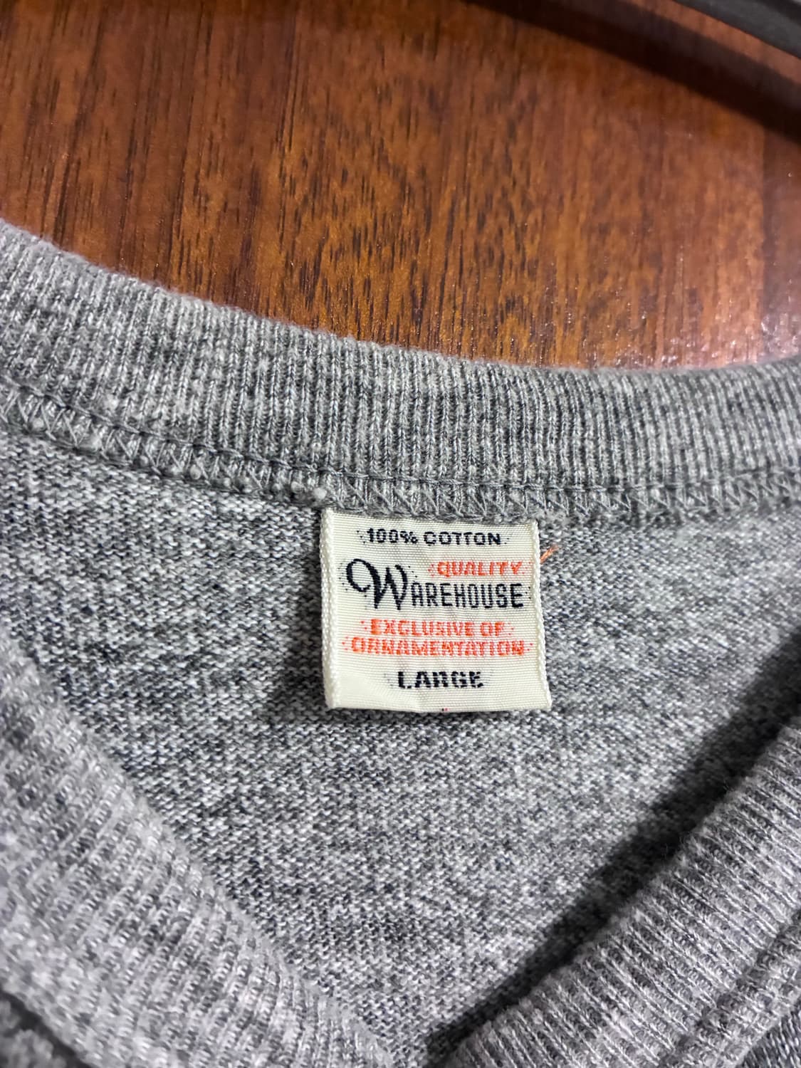 웨어하우스 플레인 그레이 롱슬리브 상품이미지2