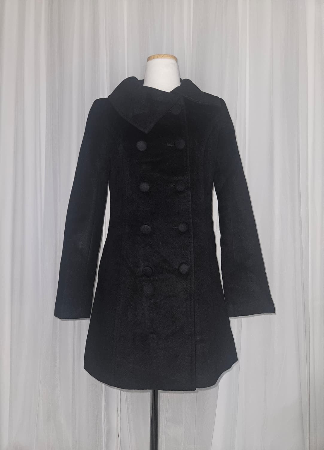 any sis by kumikyoku 히메 미드나잇 블랙 앙고라 코트  상품이미지2