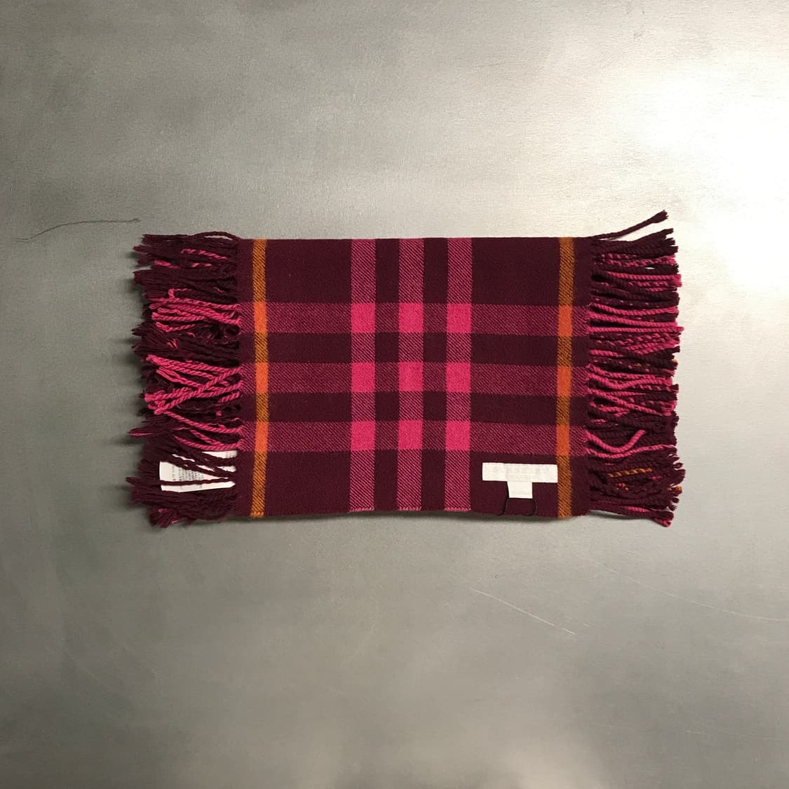 버버리 정품 캐시미어 머플러 버건디 상품이미지2