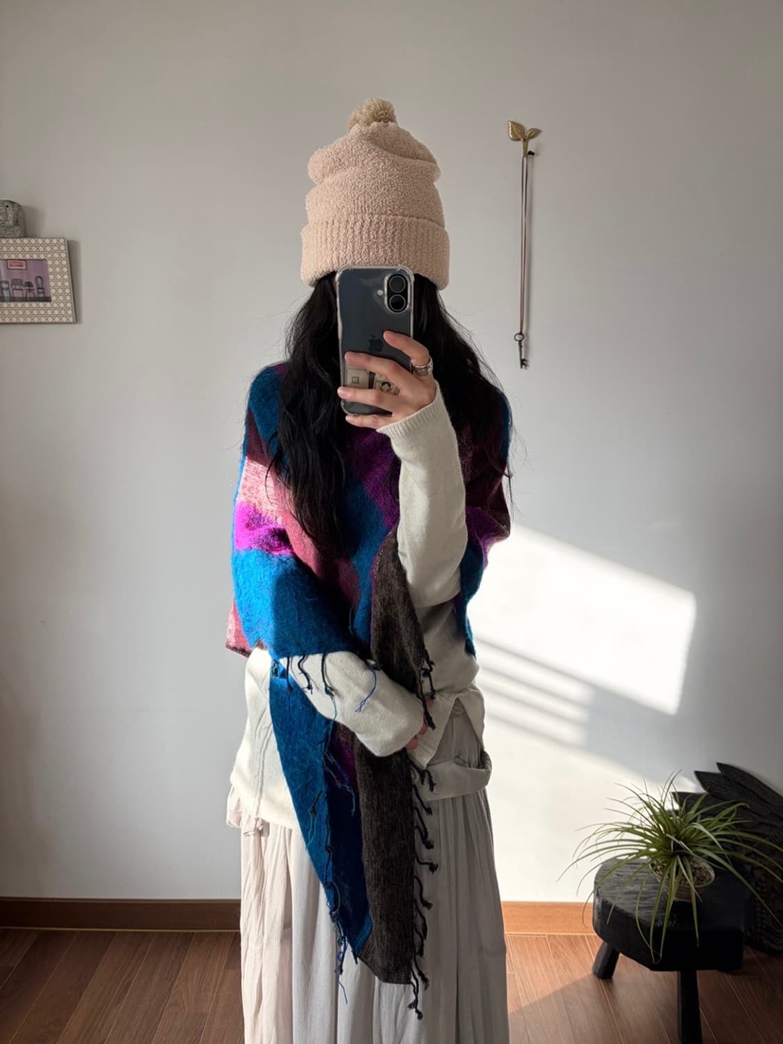 fleece pompom beanie 상품이미지3