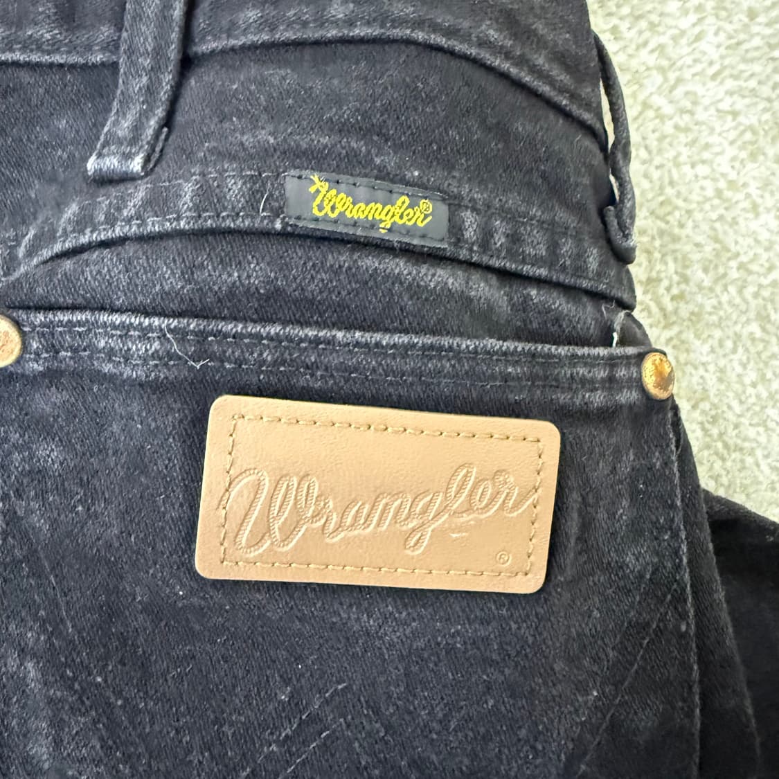 [38] 랭글러 블랙 와이드 데님팬츠 1231T1 상품이미지3