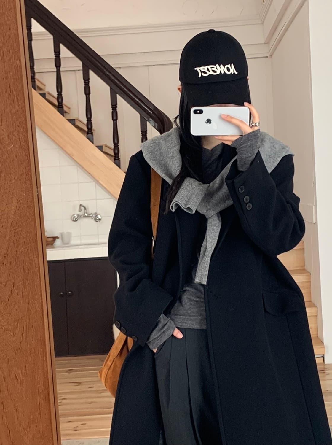 노멜렛 아플리케 로고 볼캡 블랙 상품이미지5