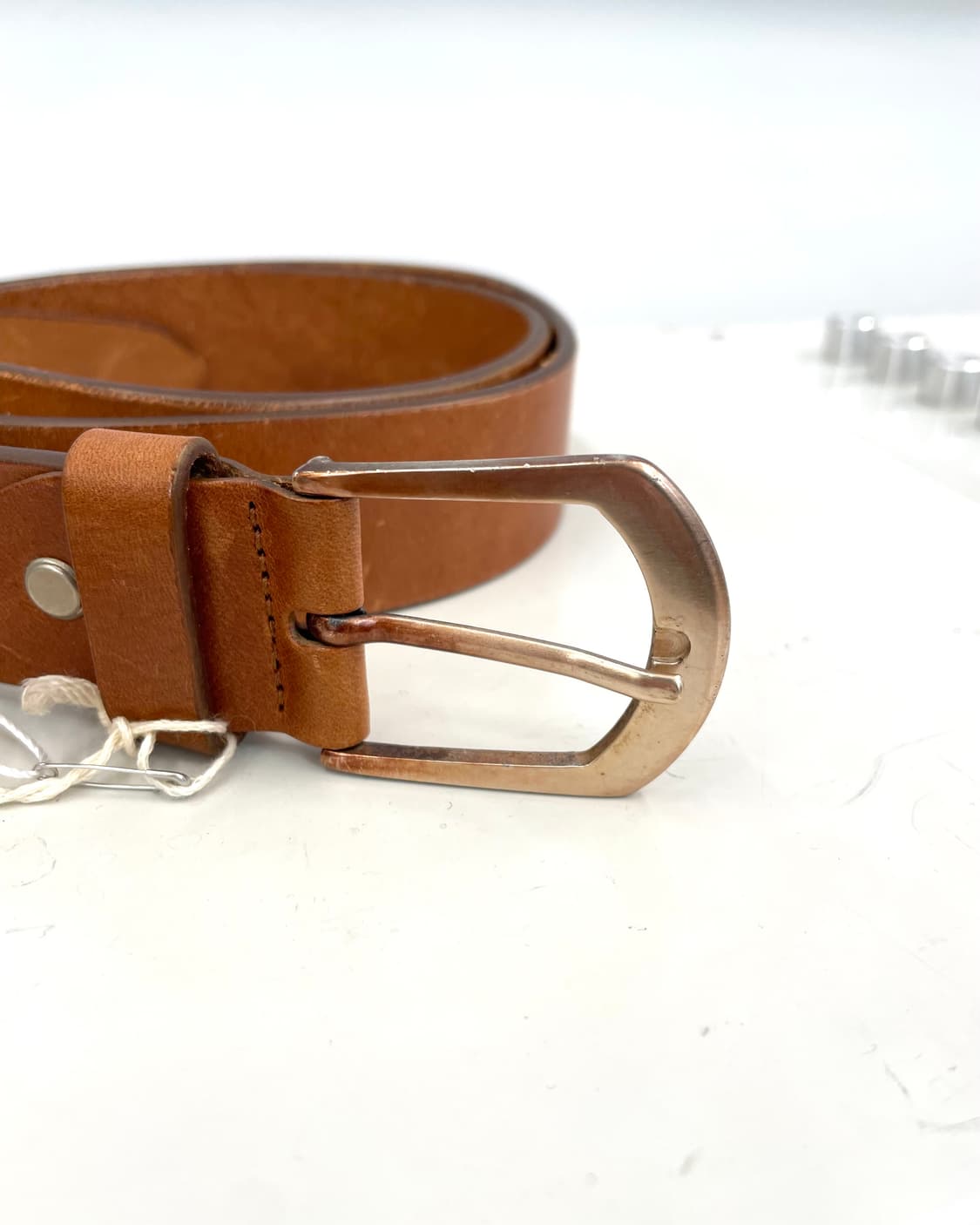 에르메네질도 제냐 브라운 레더 벨트 상품이미지5