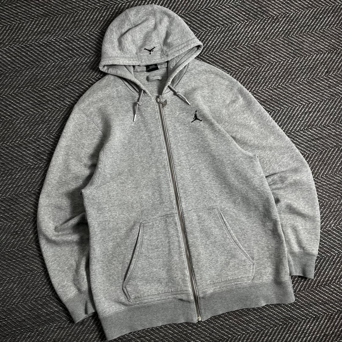 조던 점프맨 로고 그레이 후드 집업y 2943 상품이미지1