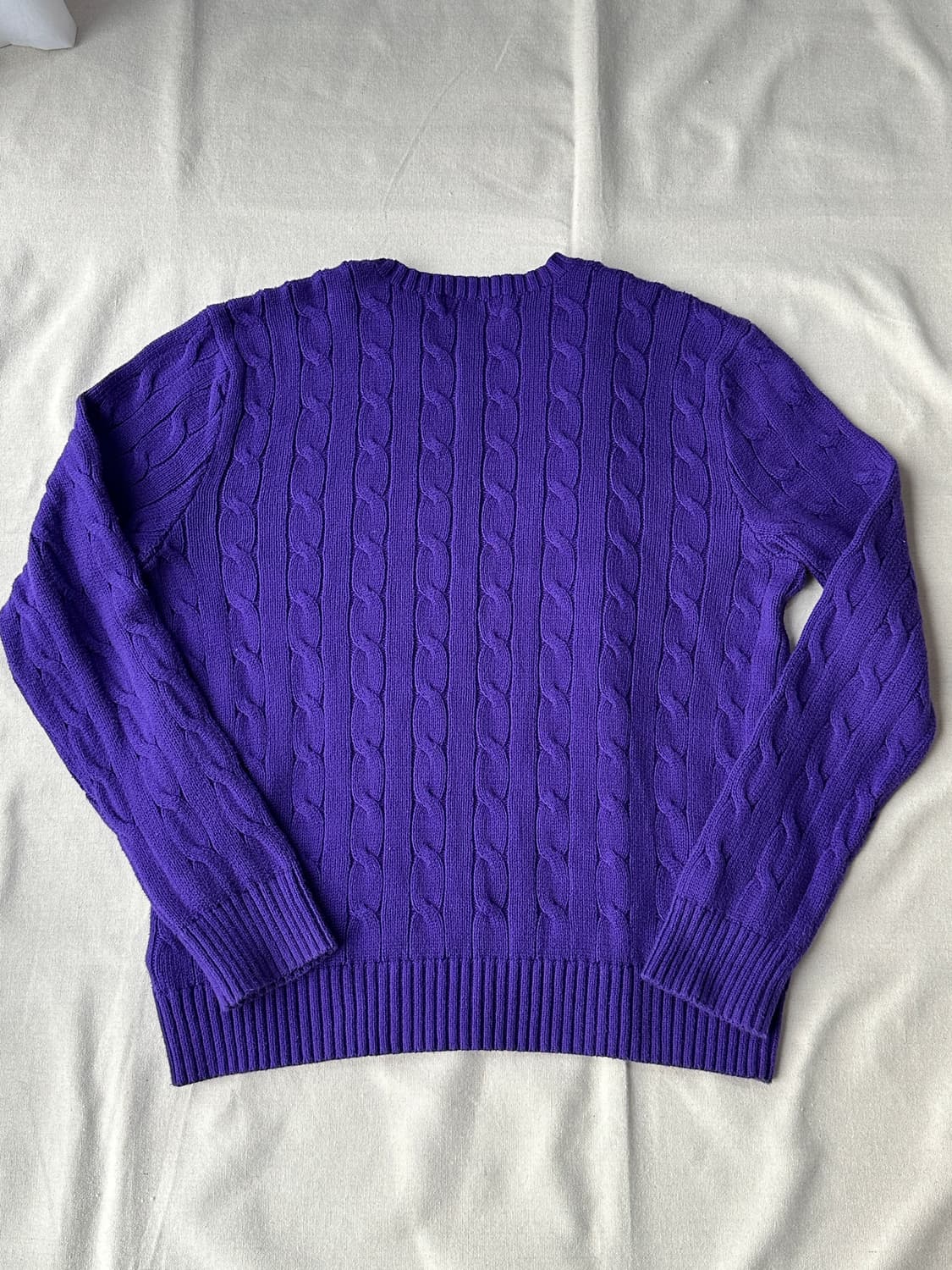 폴로 랄프로렌 케이블 니트 퍼플 M 상품이미지7