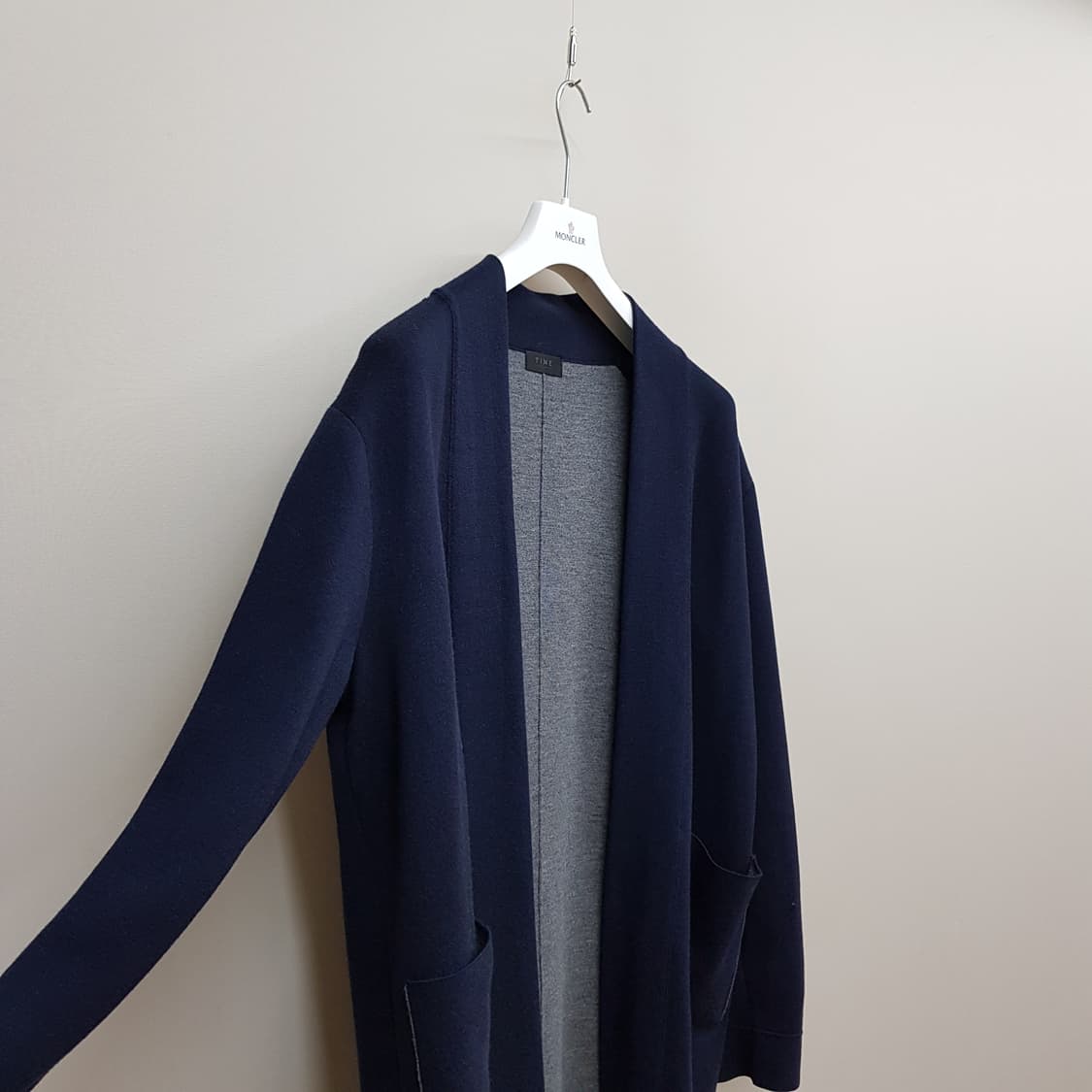 한섬 타임 배색 울 니트 롱 가디건 100사이즈 상품이미지3