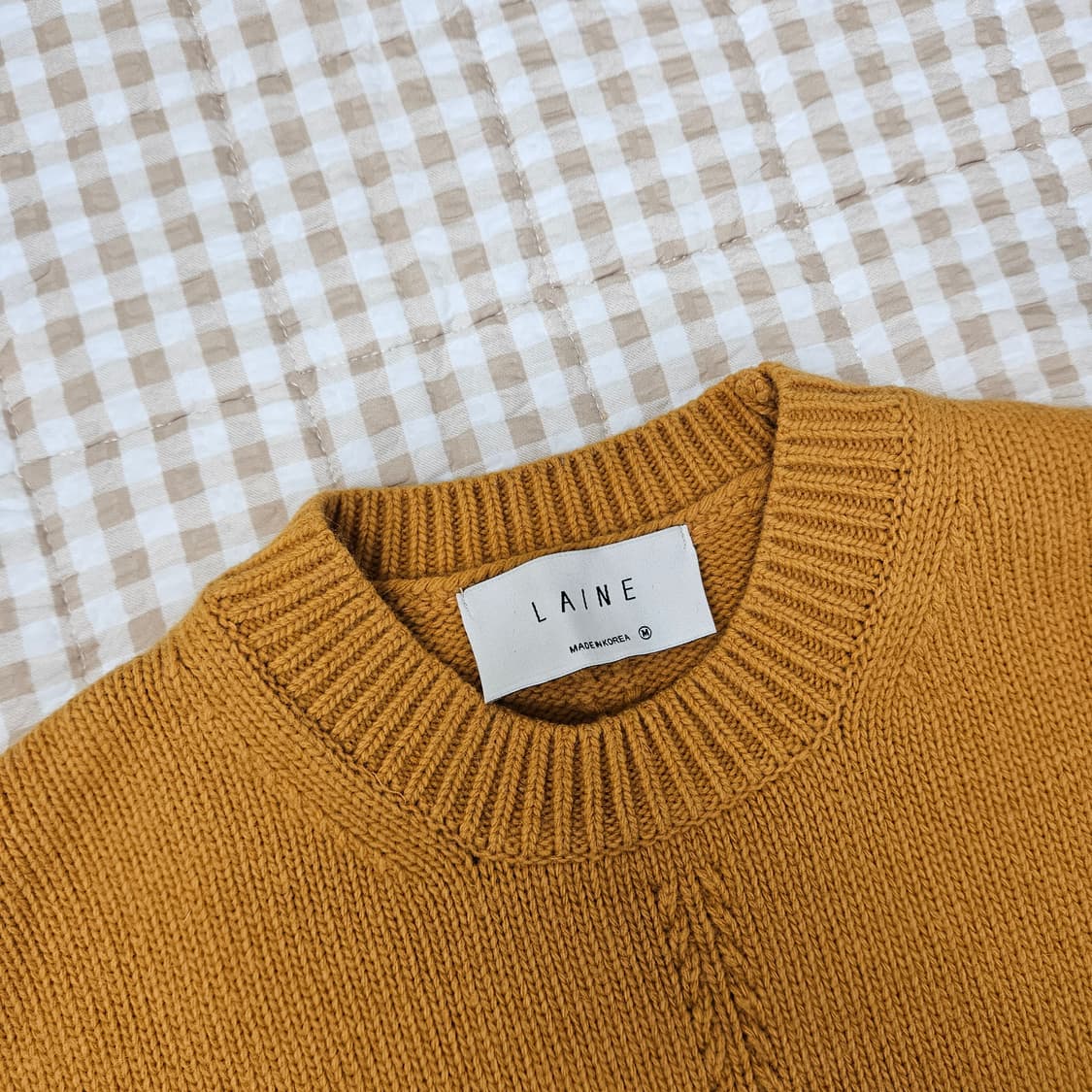 LAINE 램스울 니트 스웨터 남자100 상품이미지2