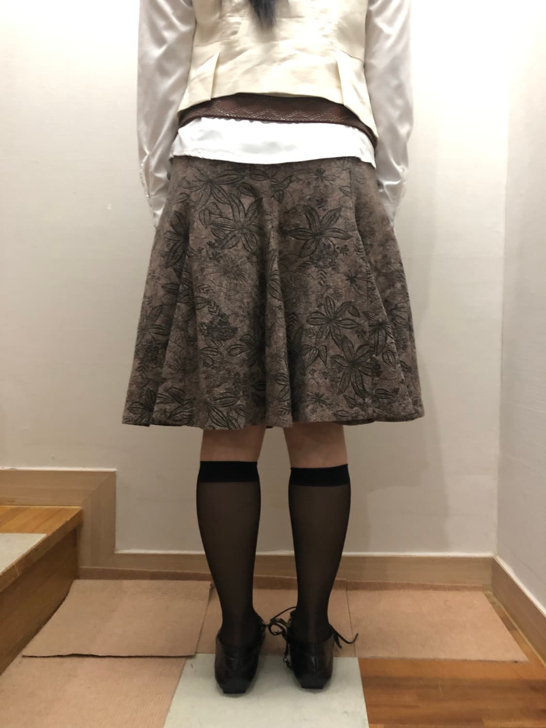 빈티지 브라운 오리엔탈 미디 스커트 상품이미지10