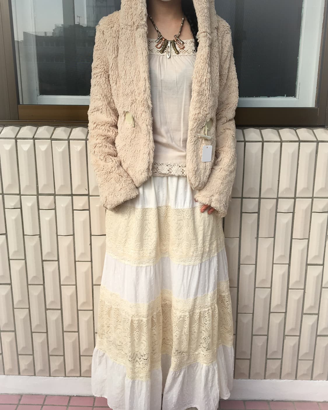 Dig deep fake fur duffle button hood jac 상품이미지7