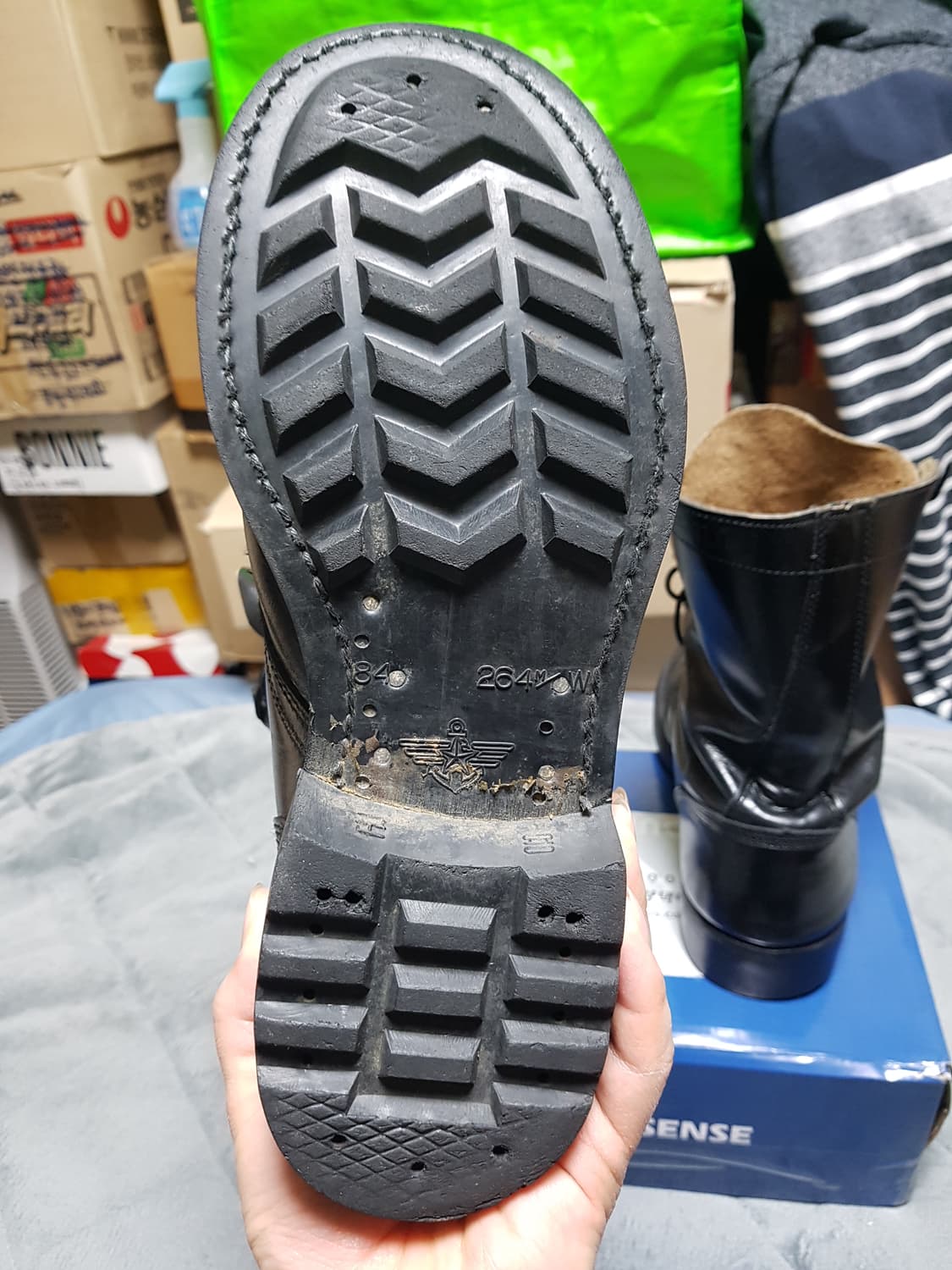 84년 장교용 구형 봉합화 전투화 군화 264W 11.0W 판매 상품이미지4